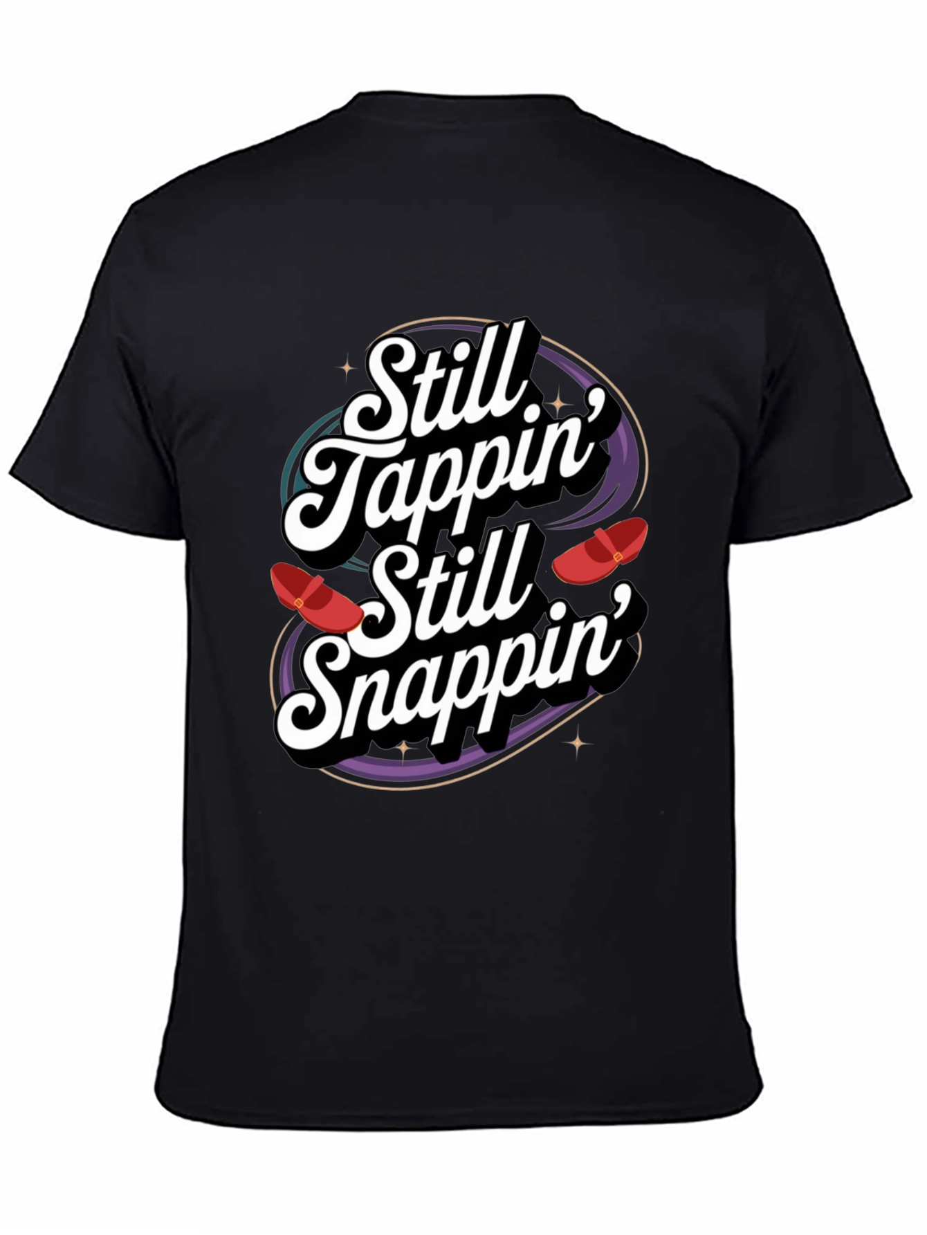 Black Still Tappin' Still Snappin' Graphic Tee view 4