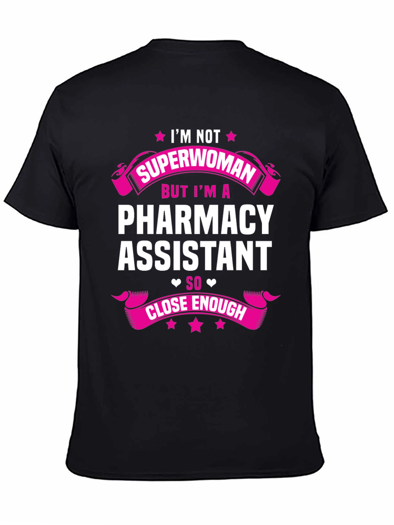 Black Pharmacy Assistant T-Shirt view 4