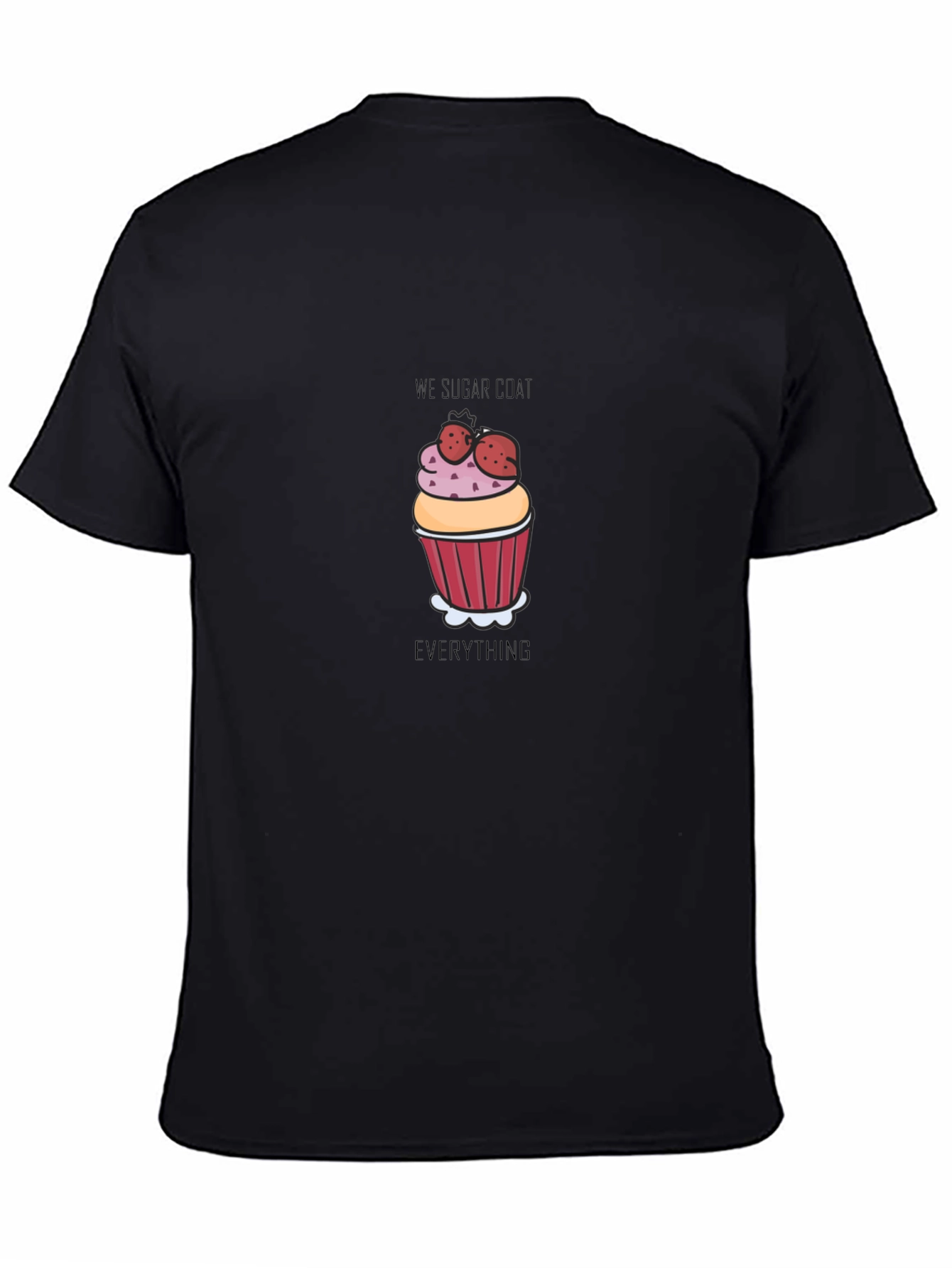 Black Sugar Coat Cupcake Graphic Tee view 4