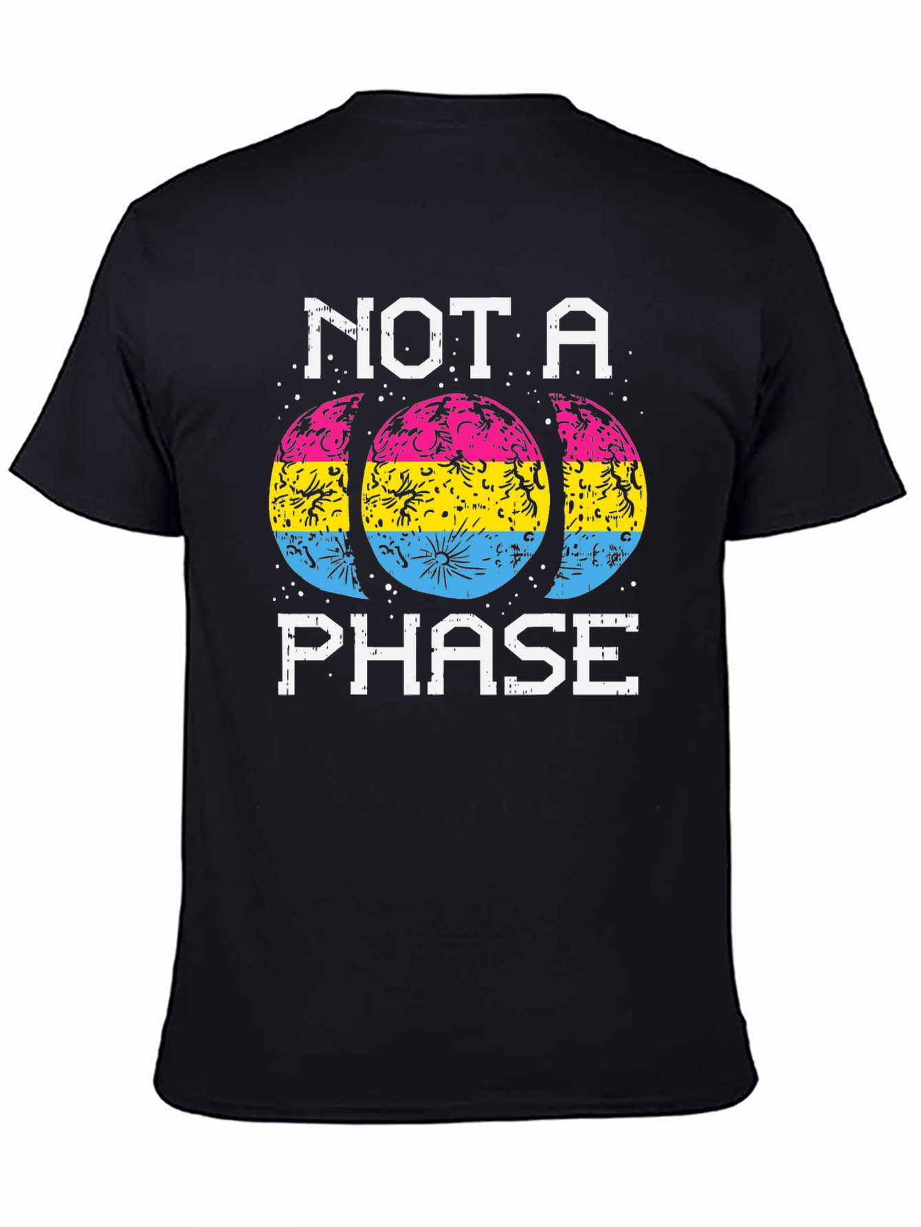 Black Not a Phase Pansexual Pride T-Shirt view 4
