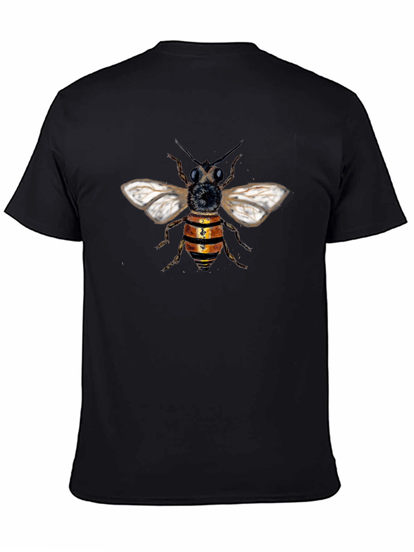 Black Bee Graphic T-Shirt - Black Cotton Blend view 4