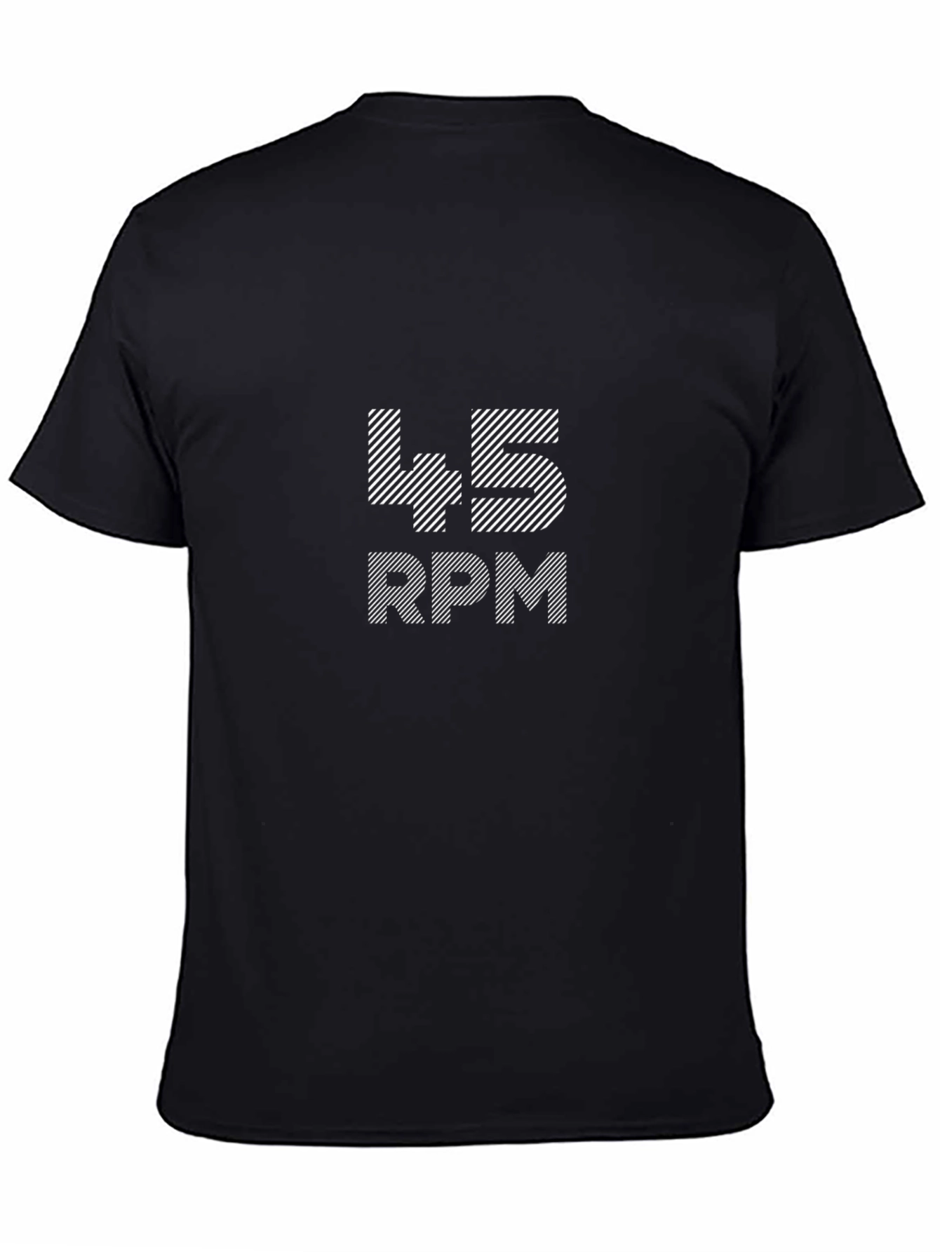 Black 45 RPM Record Music Lover T-Shirt view 4