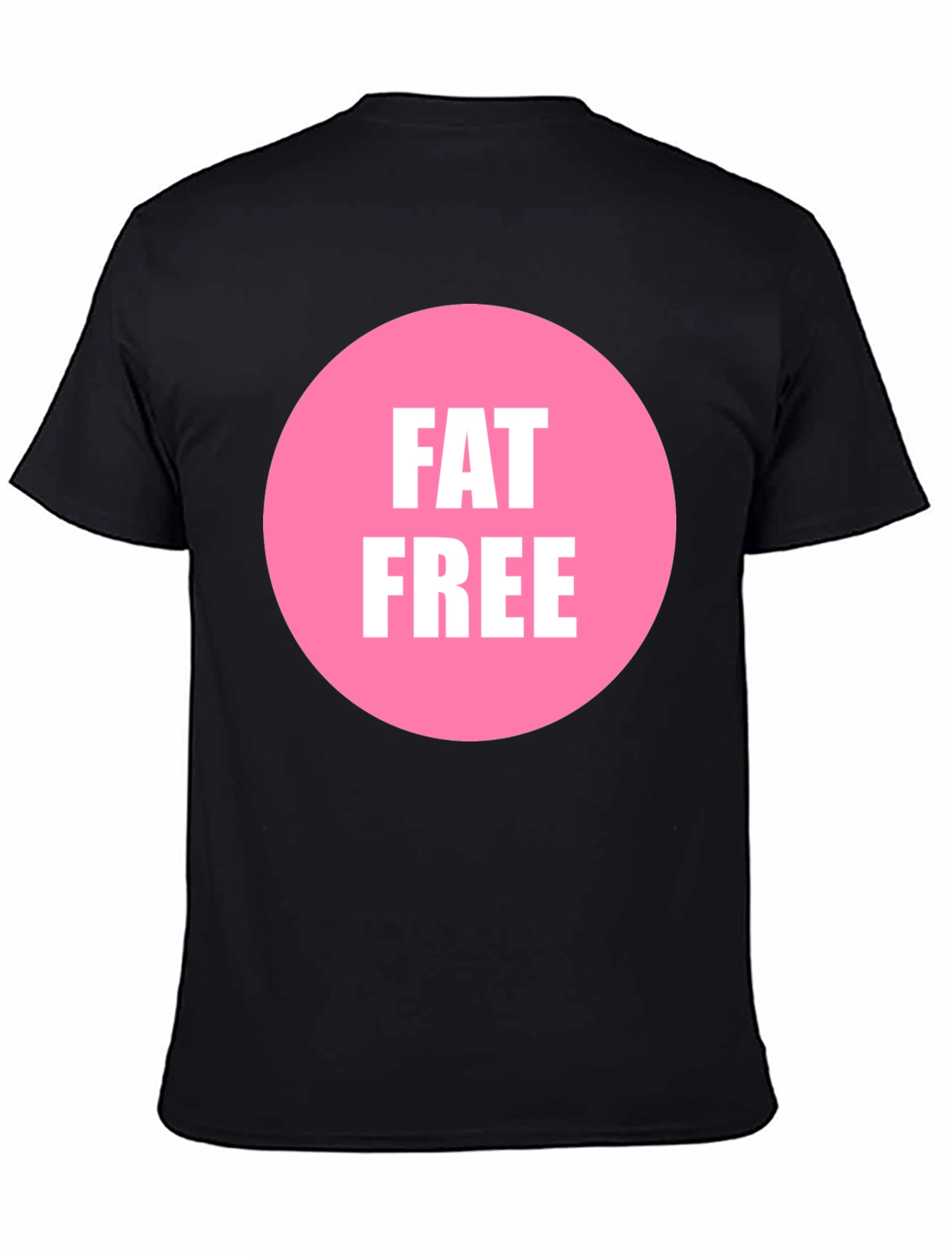 Black Fat Free Graphic Tee - Unisex Black T-Shirt view 4