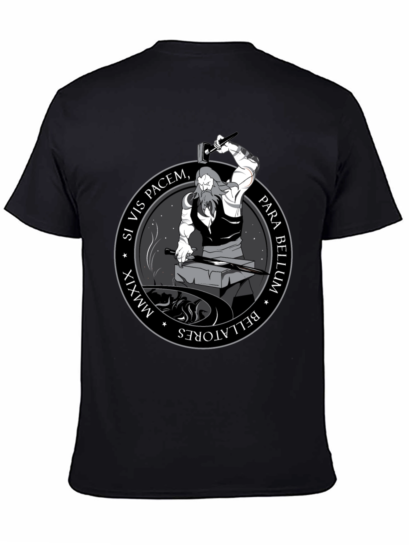Black Si Vis Pacem, Para Bellum Graphic Tee view 4