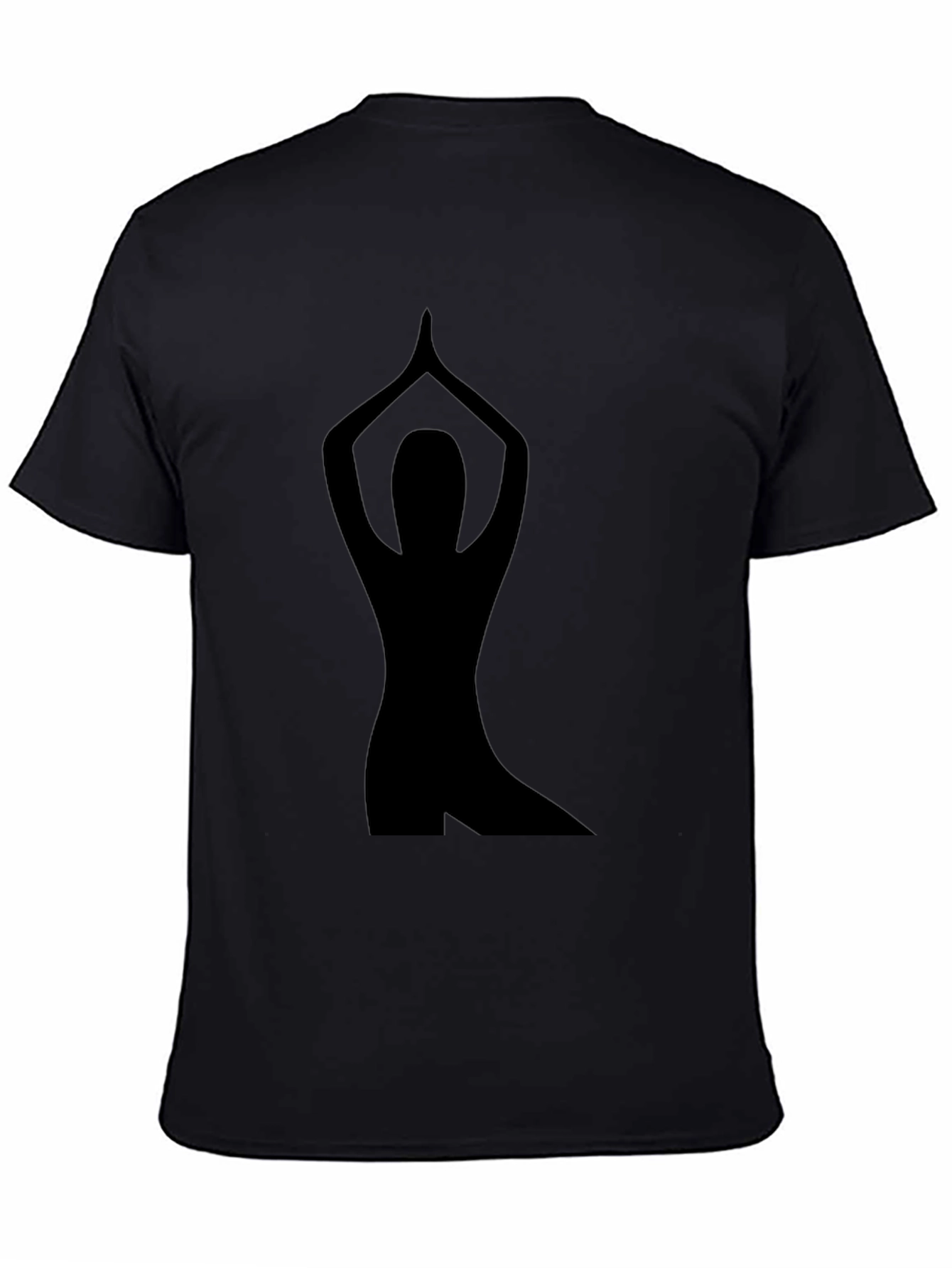 Black Yoga Pose Graphic Tee - Black view 4