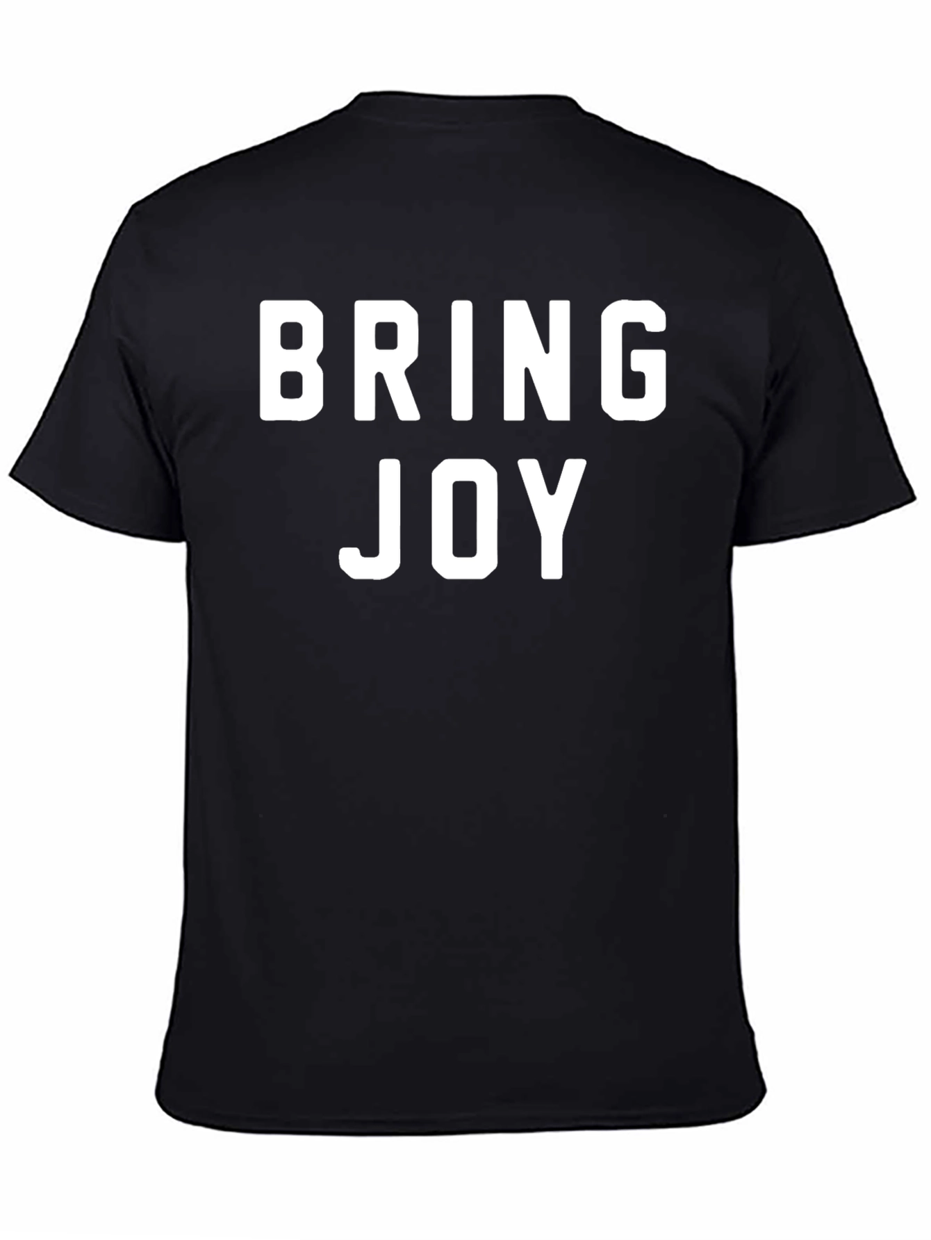 Black Bring Joy T-Shirt - Black Crew Neck Tee view 4