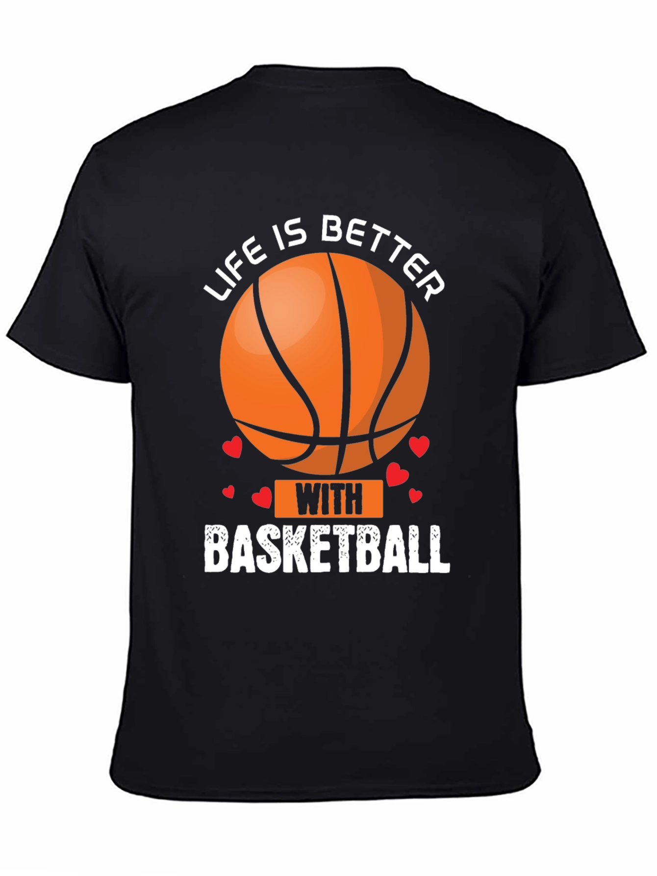 Black Life Is Better With Basketball Graphic T-Shirt view 4
