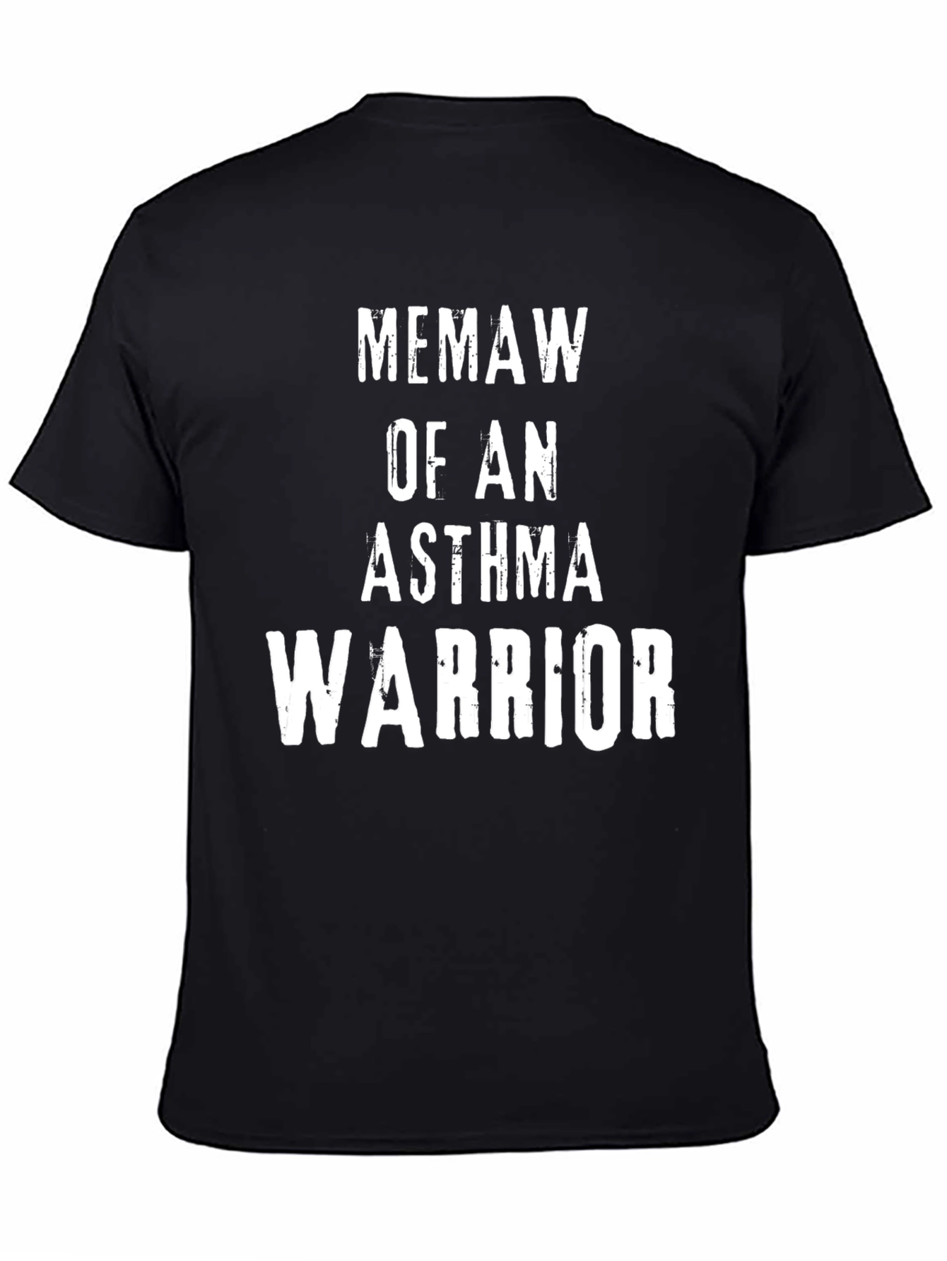 Black Memaw of an Asthma Warrior T-Shirt view 4