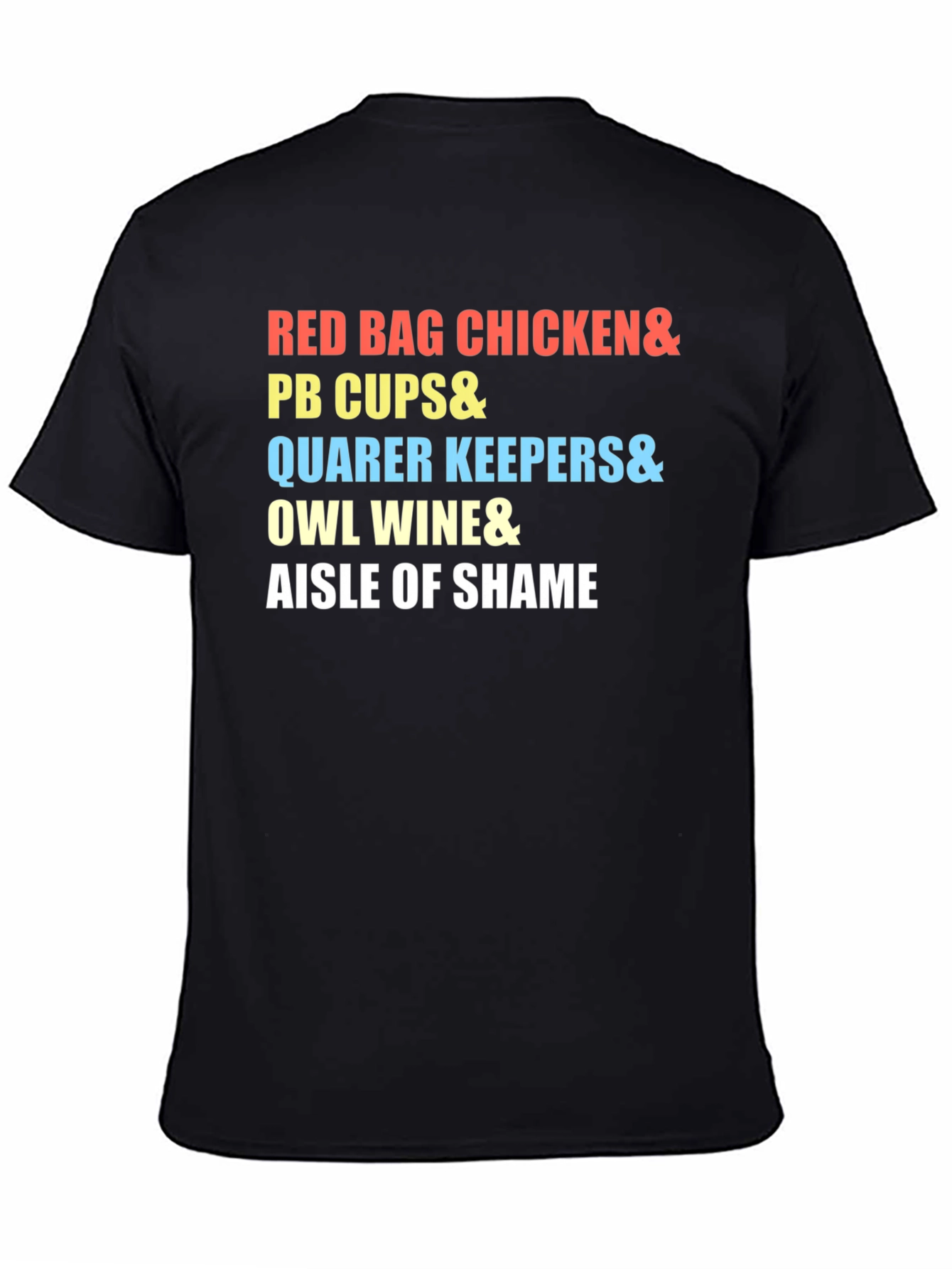 Black Red Bag Chicken & More T-Shirt view 4