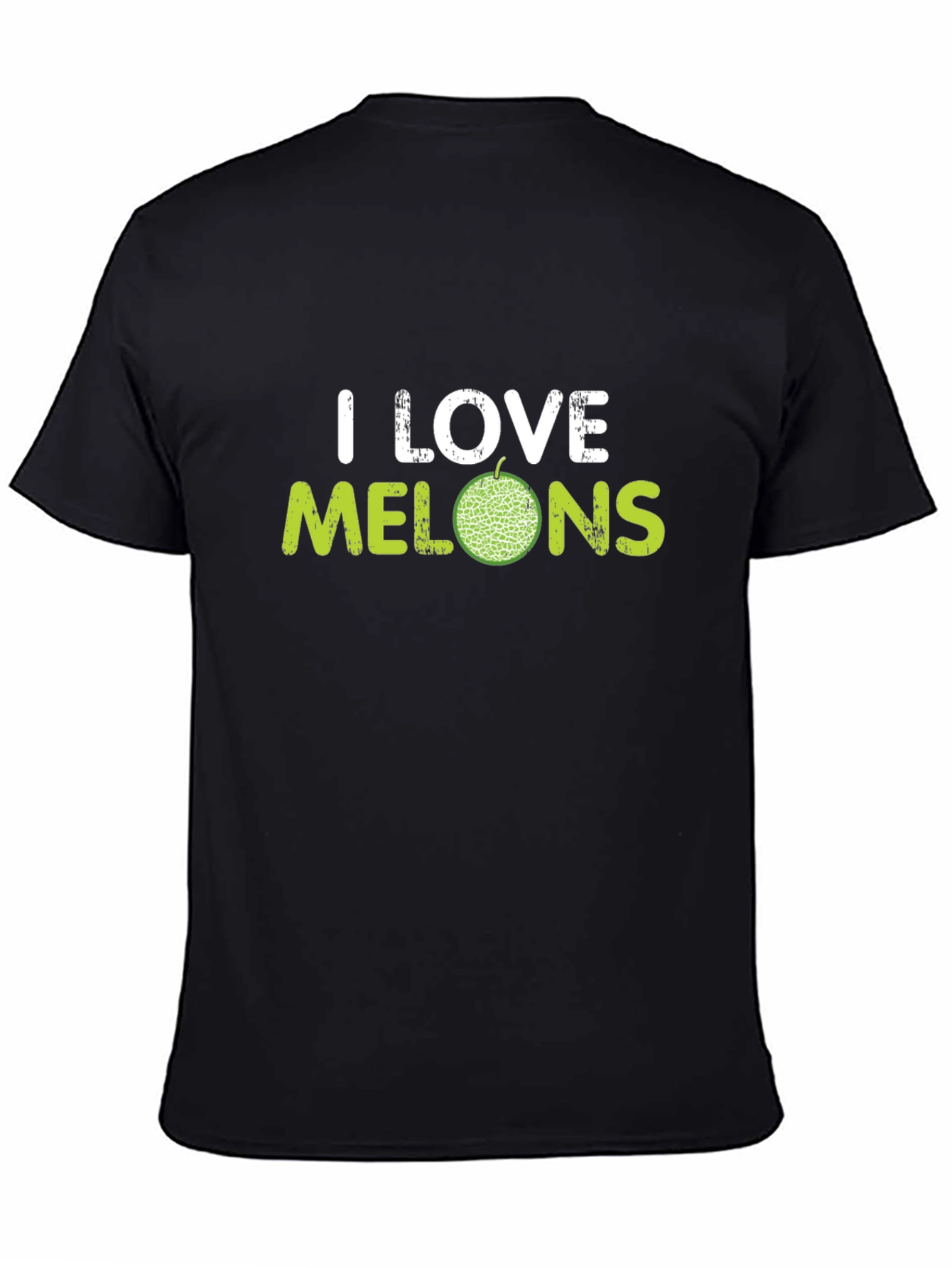 Black I Love Melons Graphic T-Shirt - Black view 4