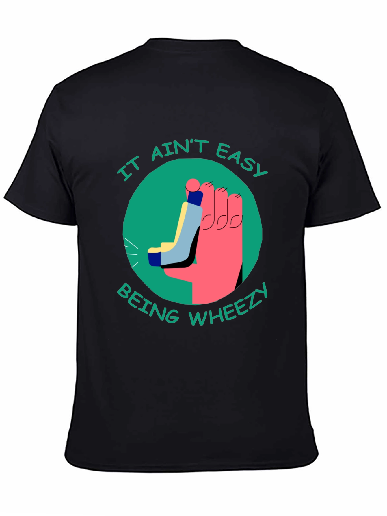 Black It Ain't Easy Being Wheezy T-Shirt view 4