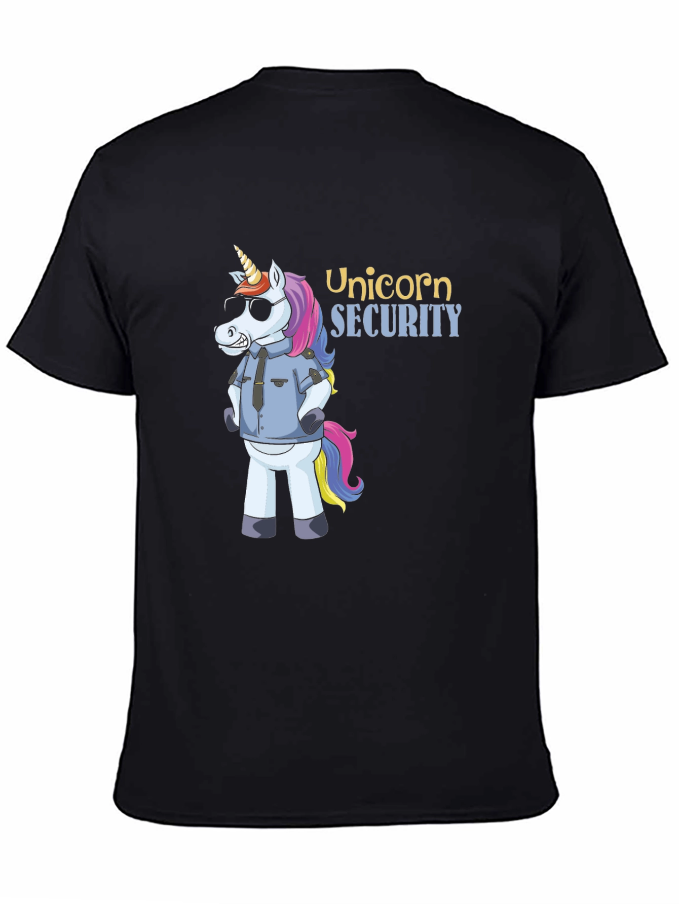 Black Unicorn Security T-Shirt view 4