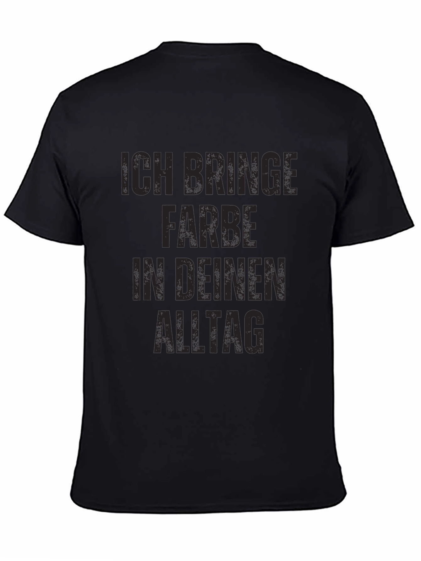 Black Ich Bringe Farbe T-Shirt - Men's Black Tee view 4