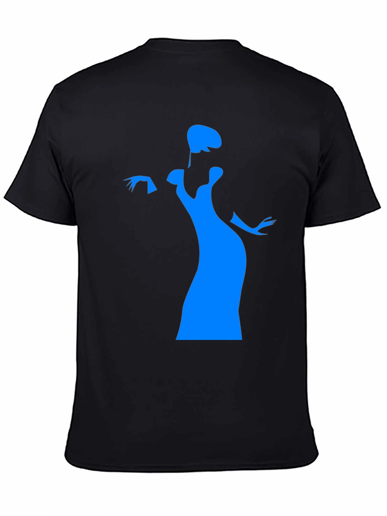 Black Elegant Silhouette Graphic T-Shirt view 4