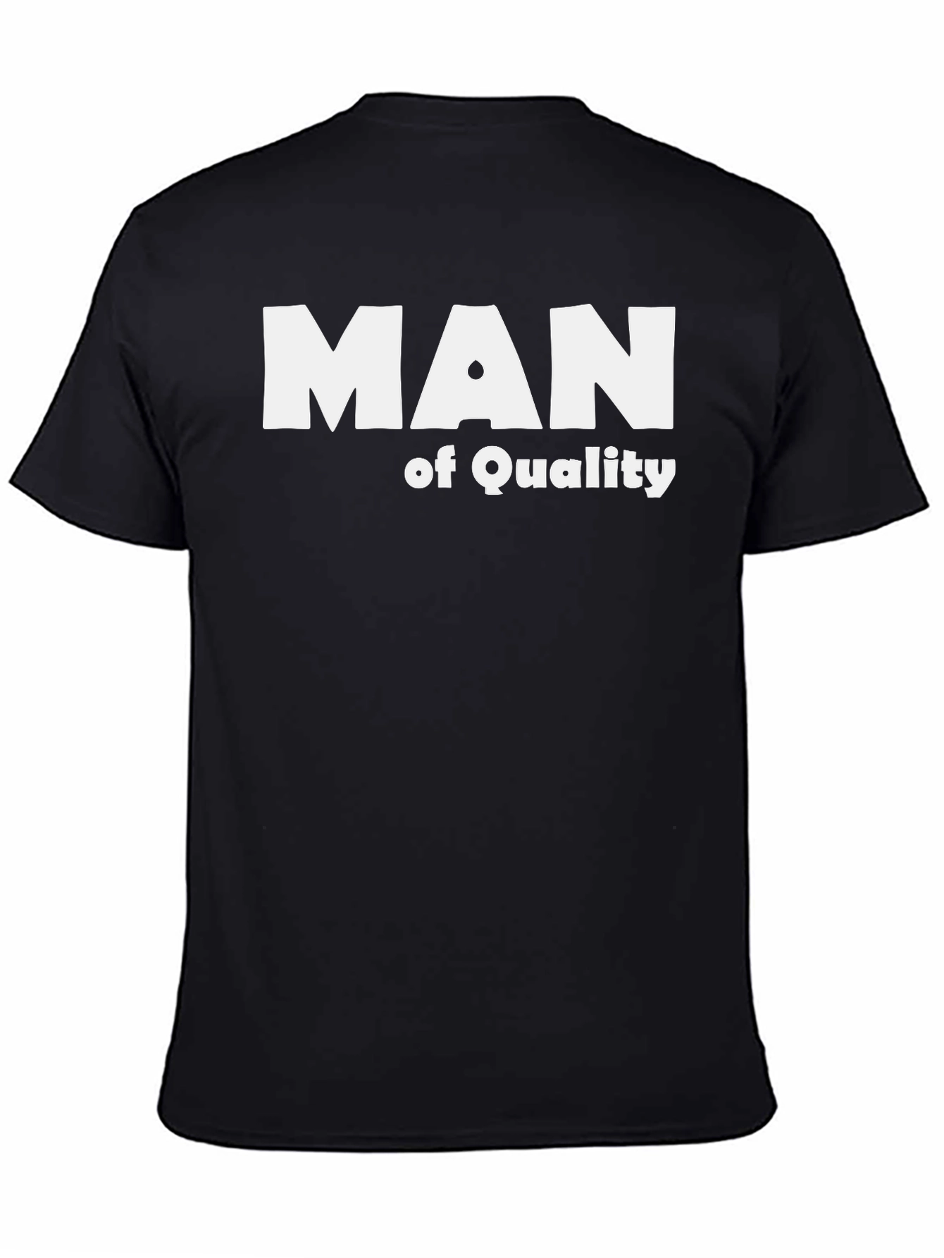 Black Man of Quality Graphic T-Shirt - Black view 4