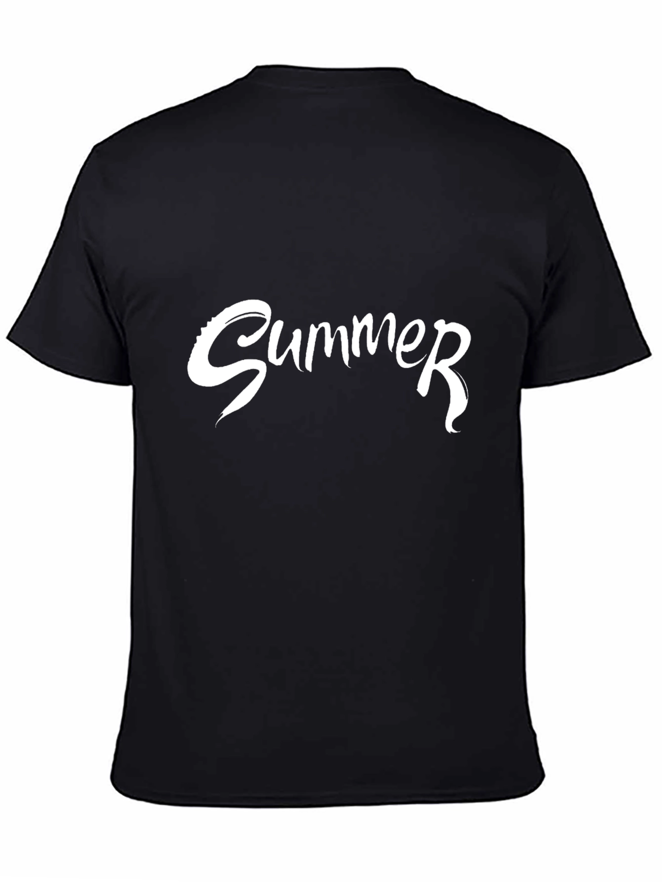 Black Summer Graphic Print Black T-Shirt view 4