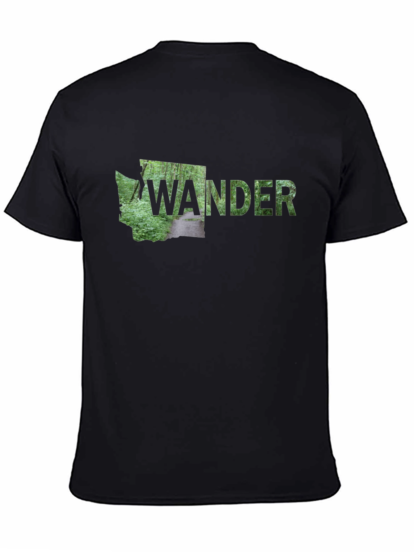 Black Washington State Wander T-Shirt view 4