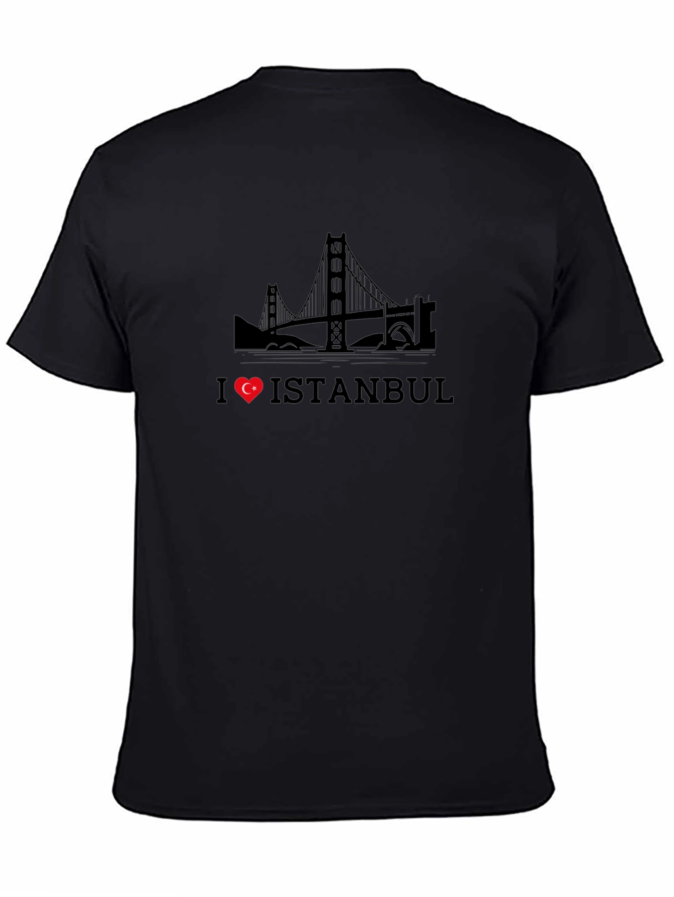 Black I Love Istanbul Black Graphic Tee view 4