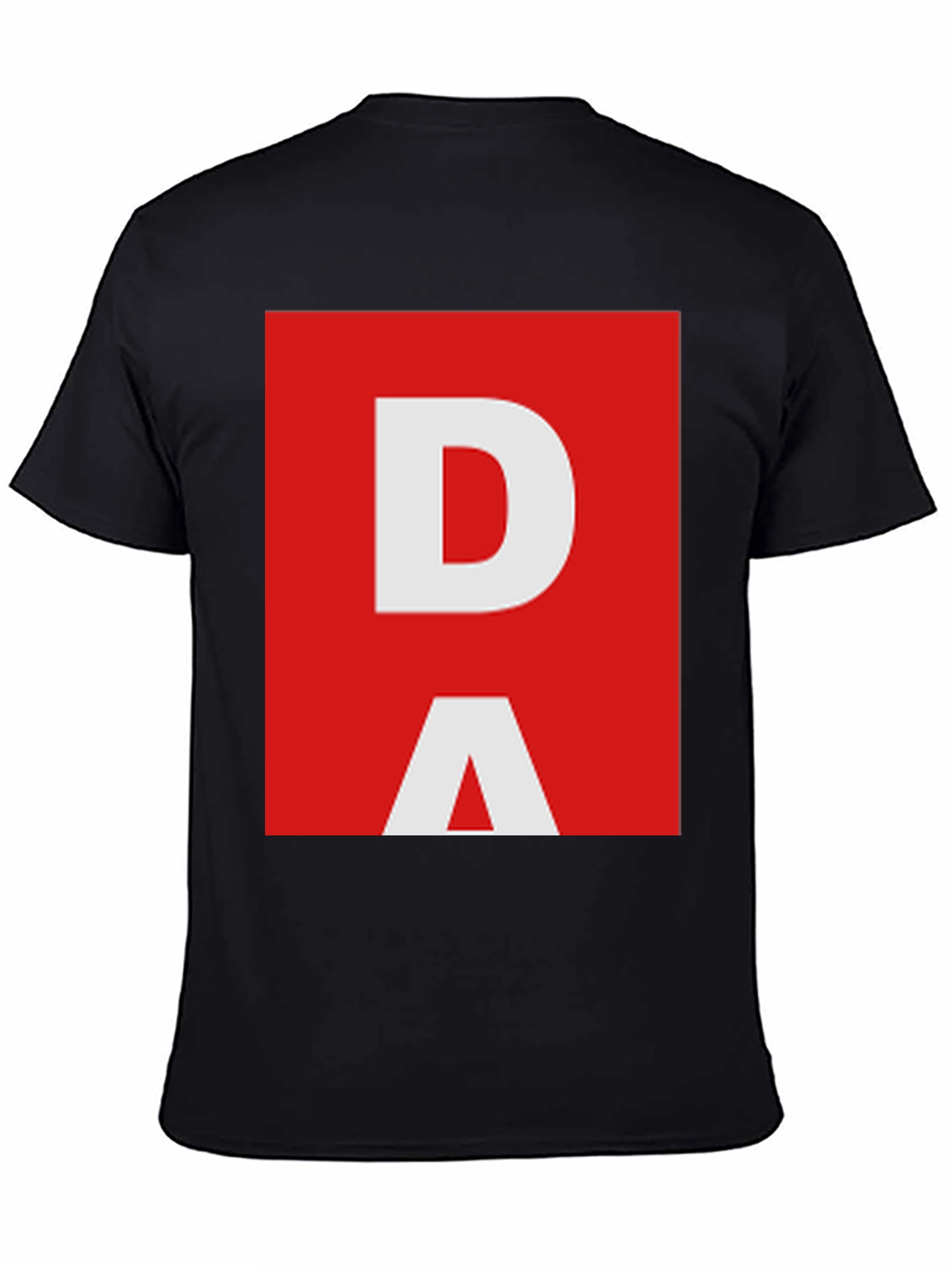 Black DA Graphic Tee - Bold Minimalist Design, Soft Cotton Blend view 4