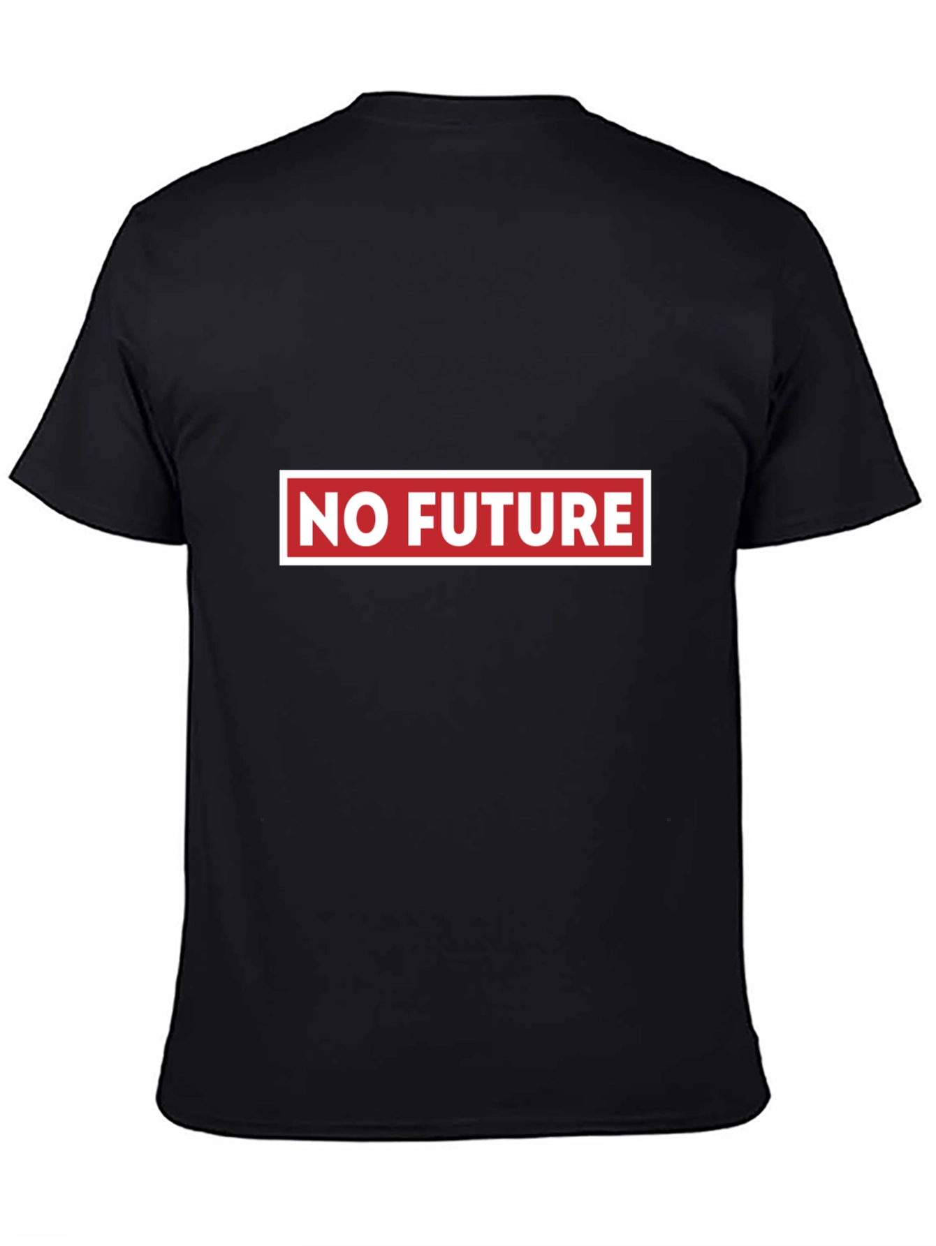Black No Future Graphic Tee - Bold Statement Shirt view 4