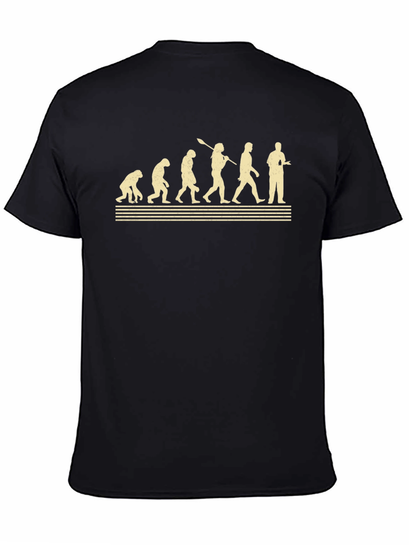 Black Evolution of Man T-Shirt view 4