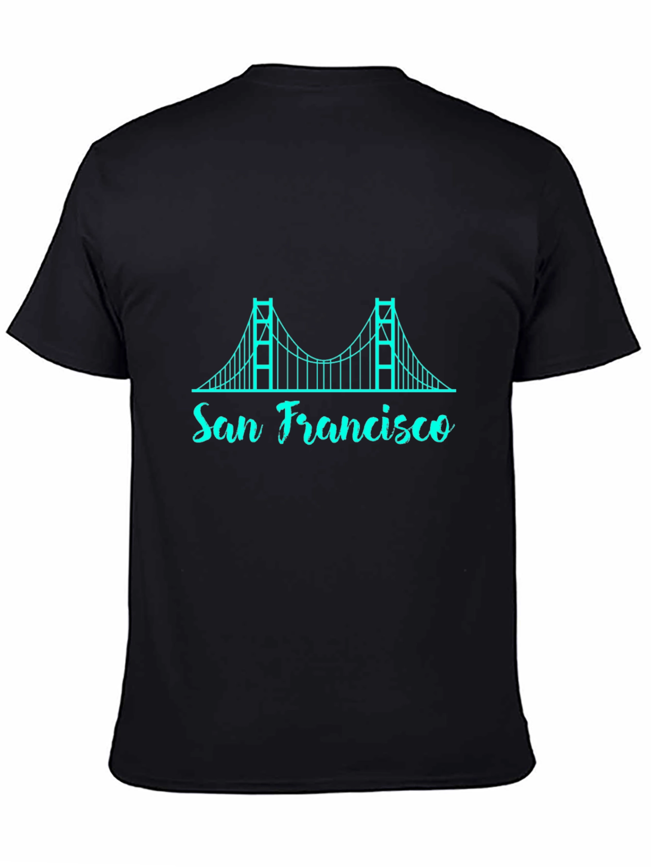 Black San Francisco Bridge Graphic T-Shirt view 4