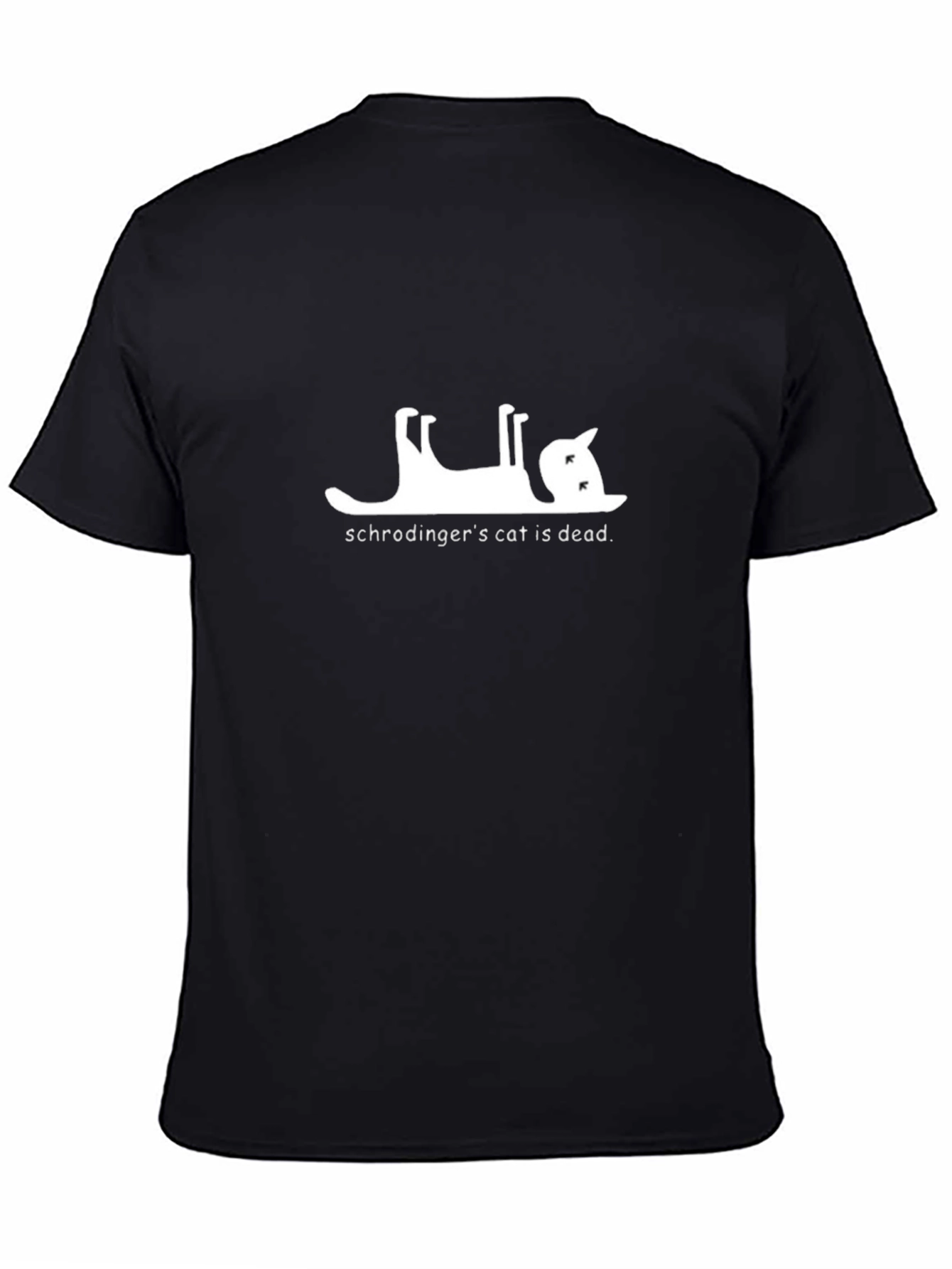 Black Schrödinger's Cat is Dead T-Shirt view 4
