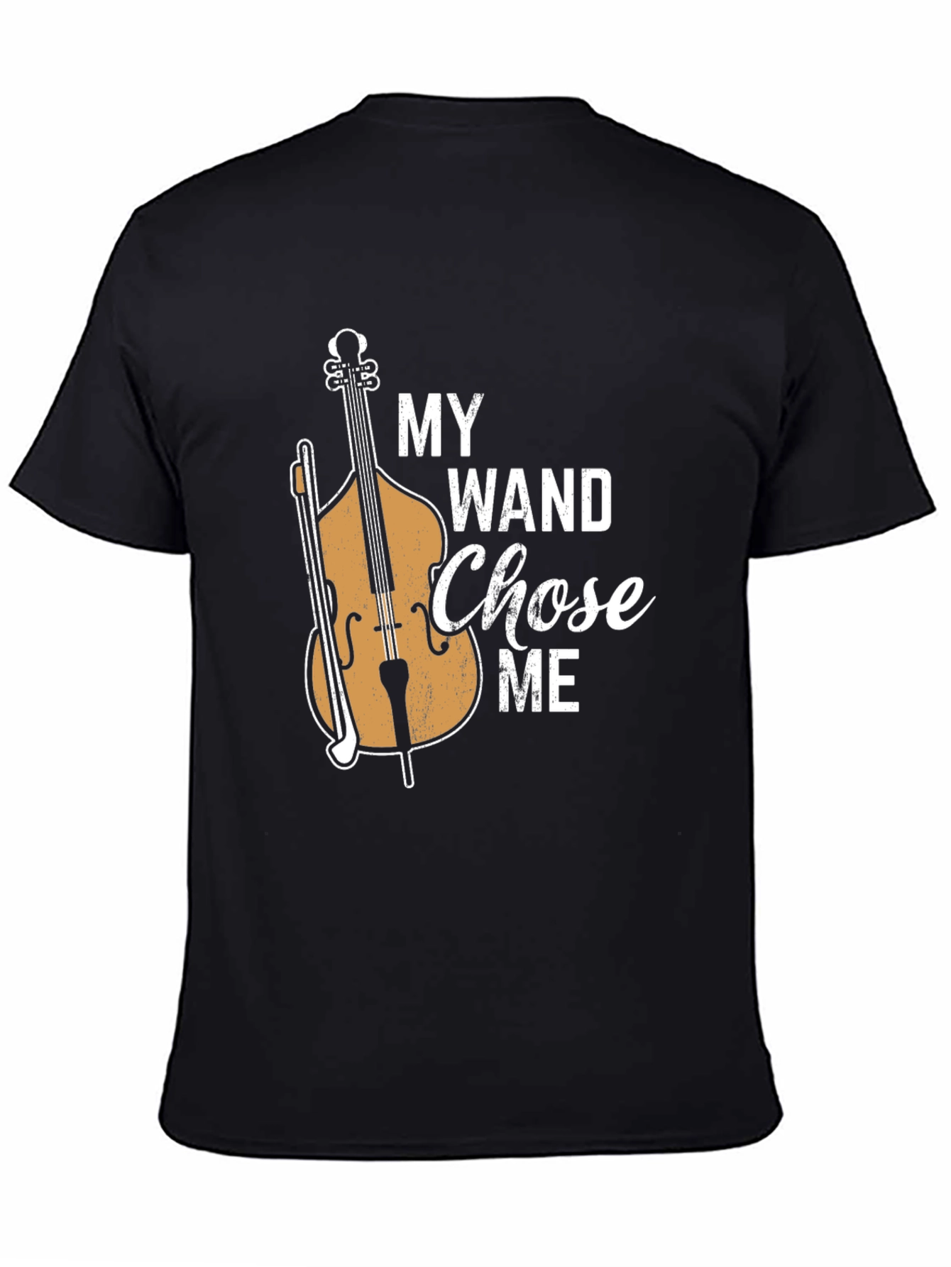 Black My Wand Chose Me Bass Player T-Shirt view 4