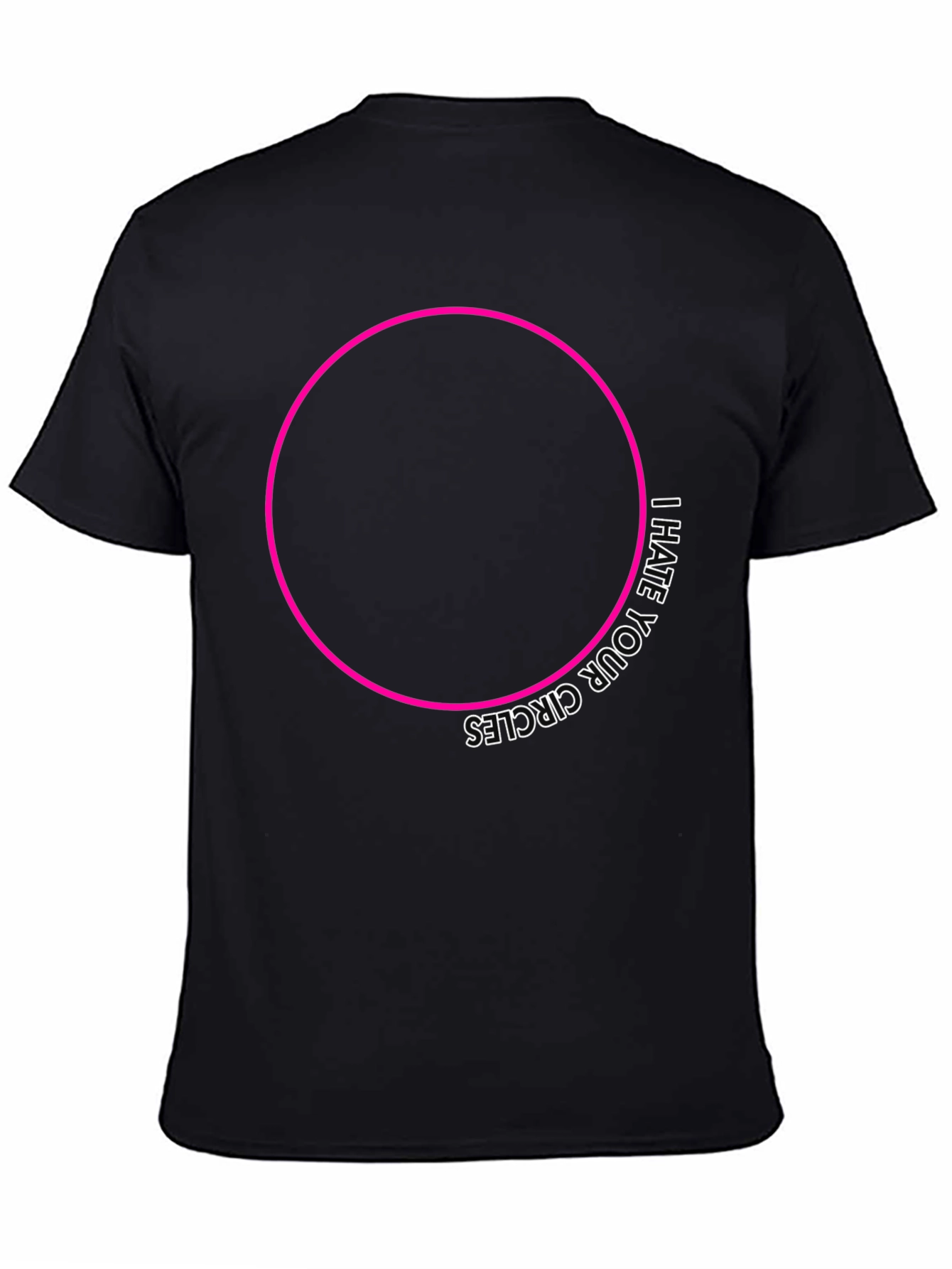 Black I Hate Your Circles Graphic Tee view 4