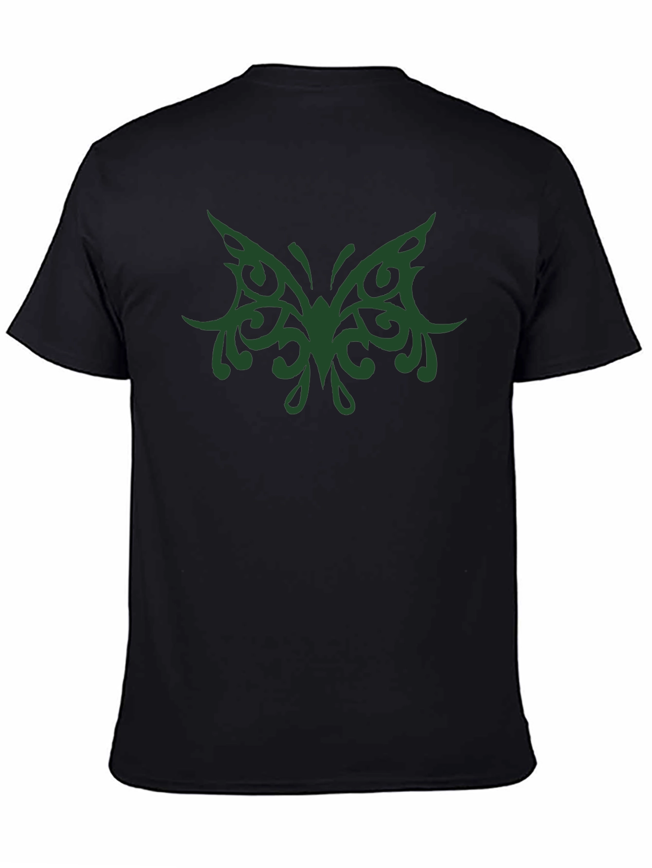 Black Butterfly Graphic Tee - Black Casual T-Shirt view 4