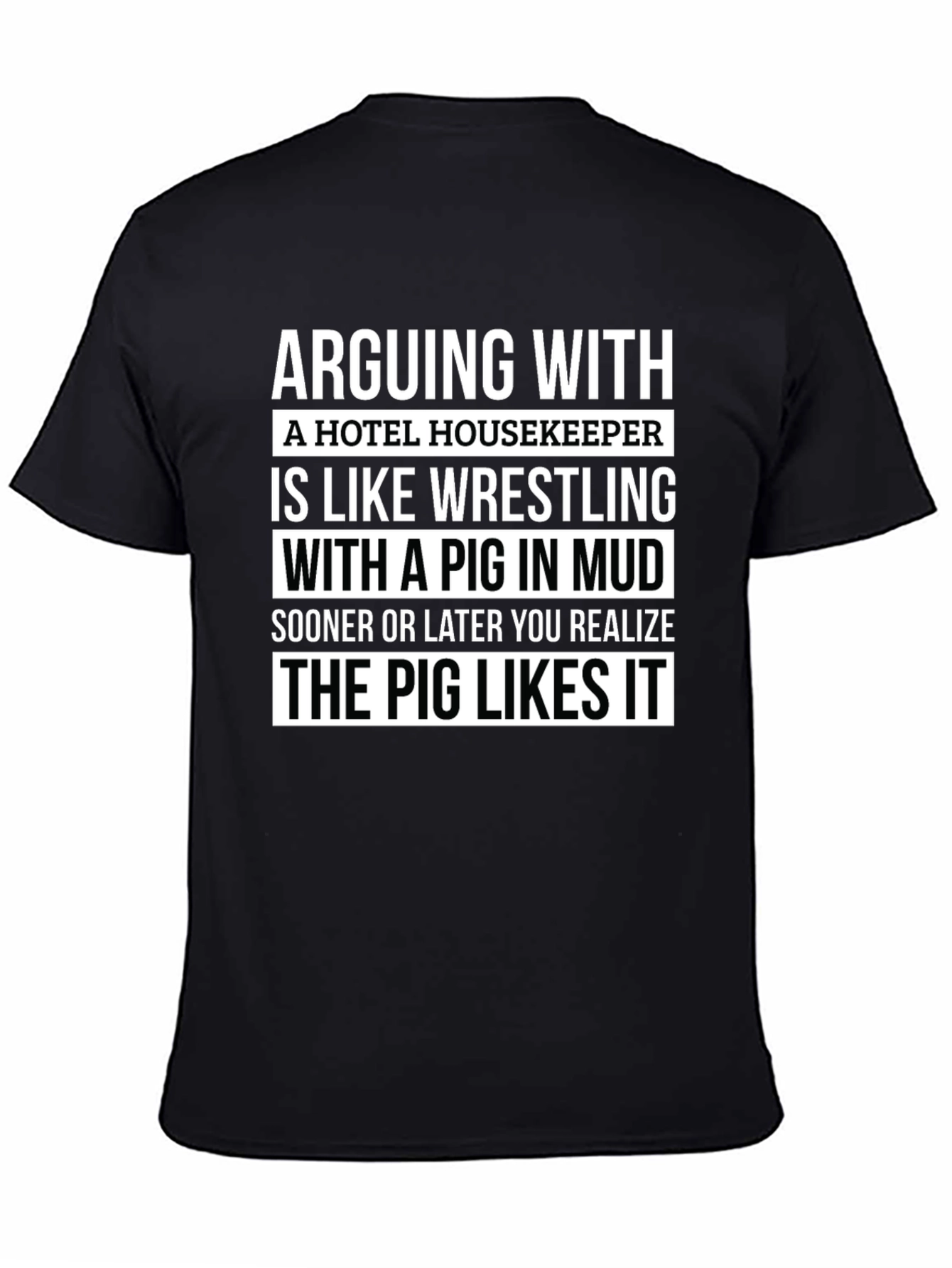 Black Arguing with Housekeeper Graphic Tee view 4