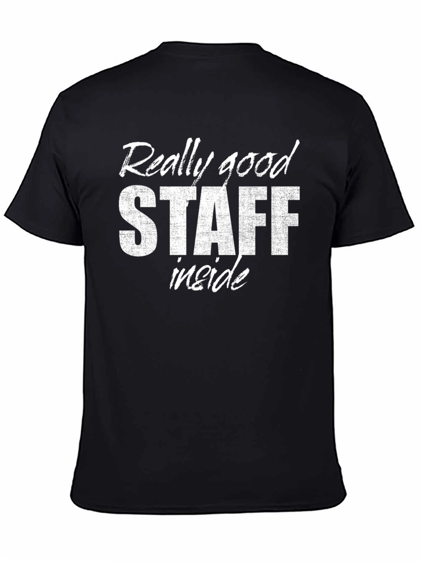 Black Funny Staff Inside T-Shirt view 4