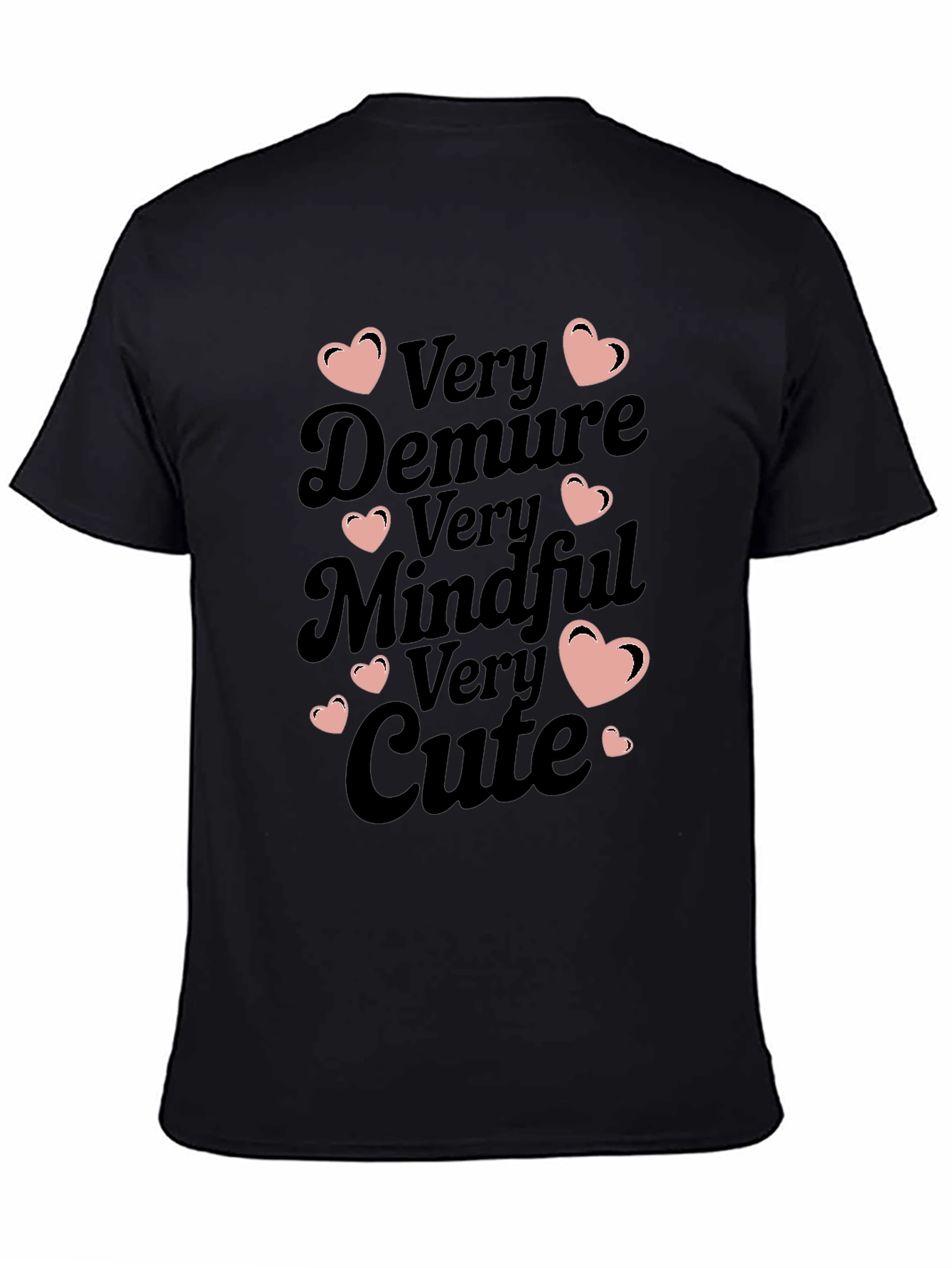 Black Very Demure Mindful Cute Graphic Tee view 4