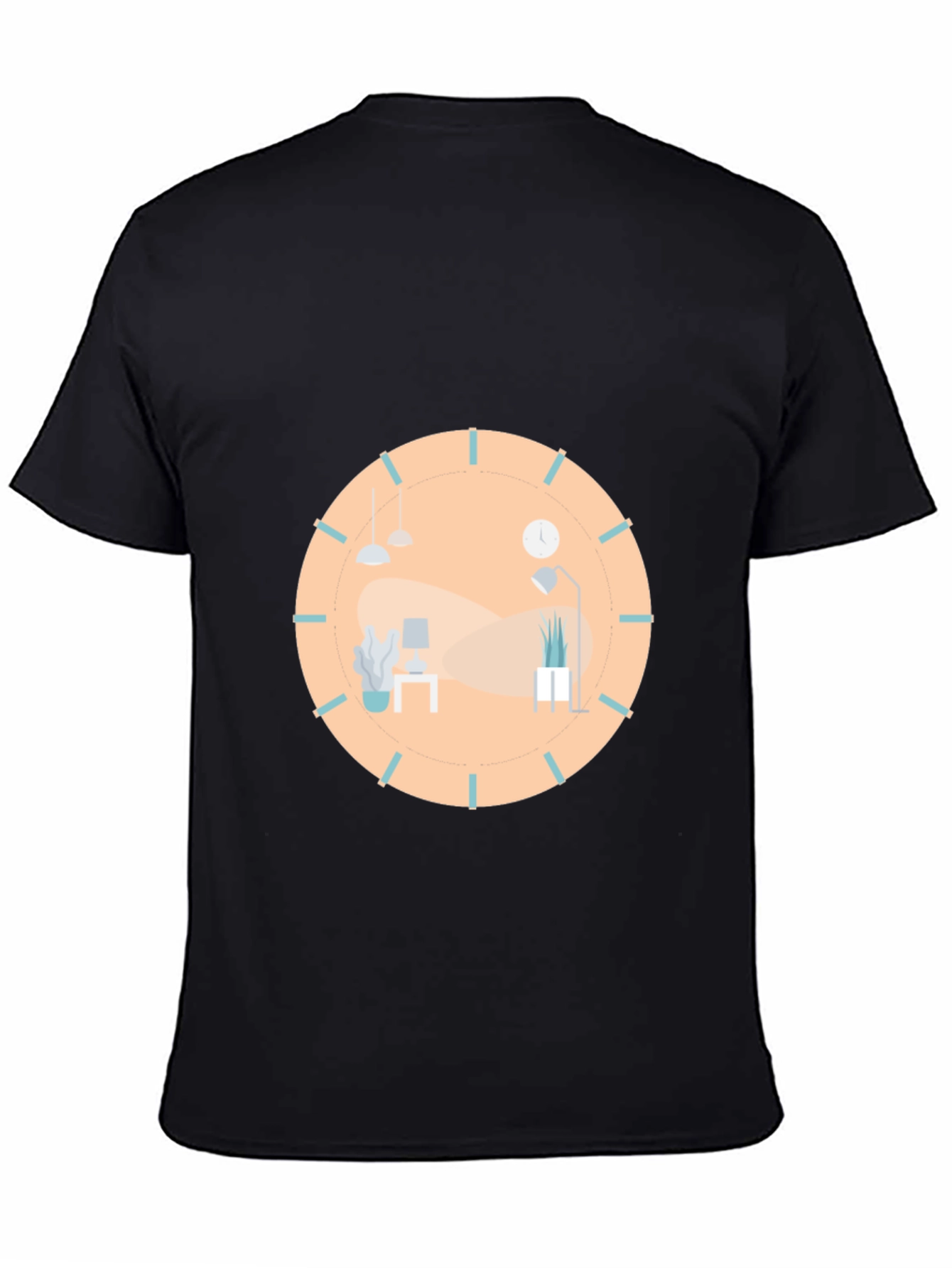 Black Modern Office T-Shirt - Unique Stylish Design view 4