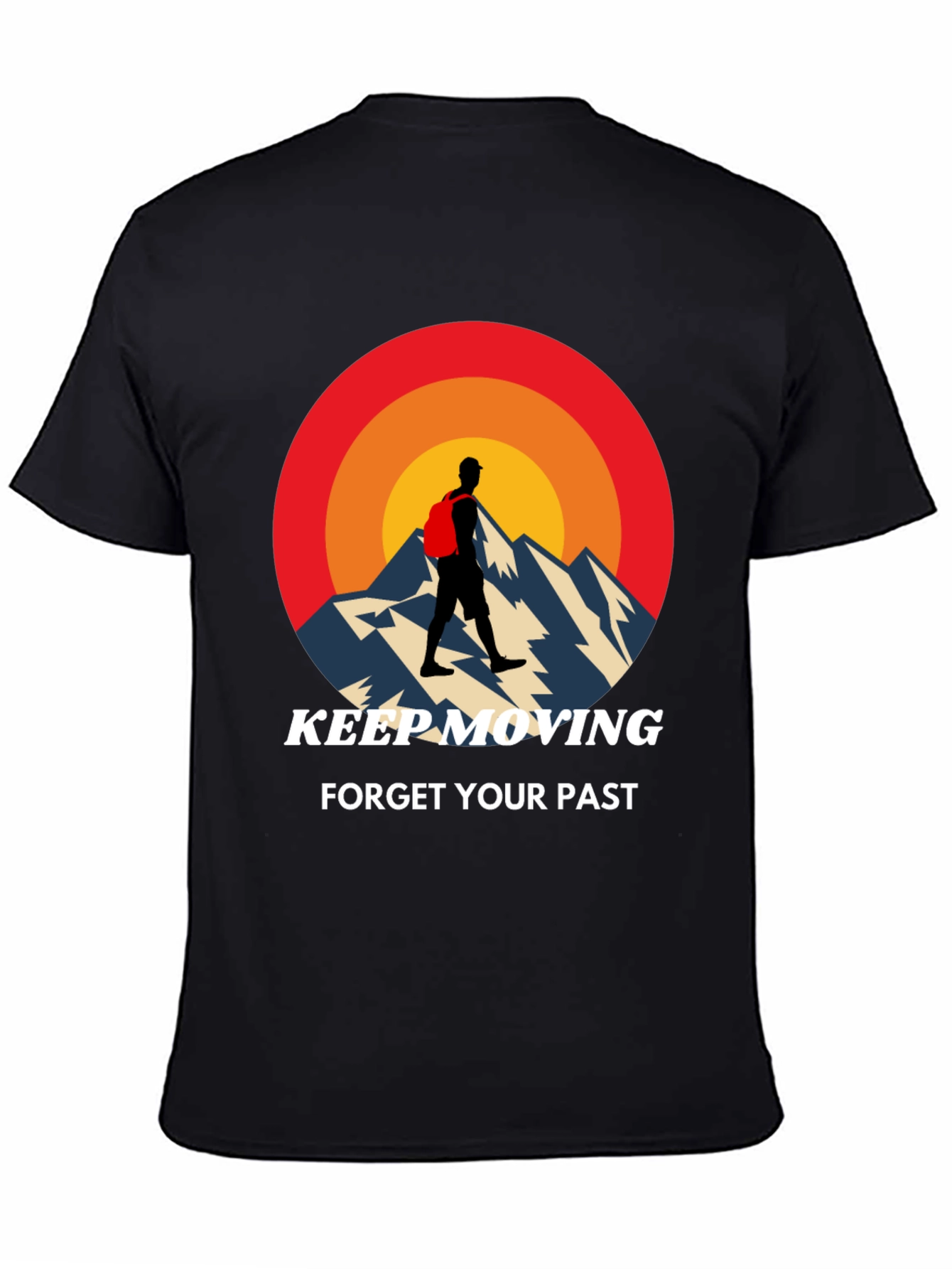 Black Keep Moving Mountain T-Shirt view 4