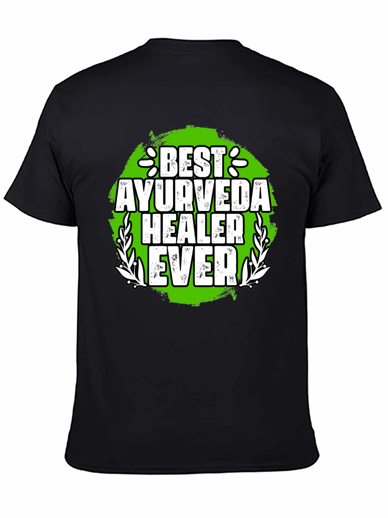 Black Best Ayurveda Healer Ever T-Shirt view 4