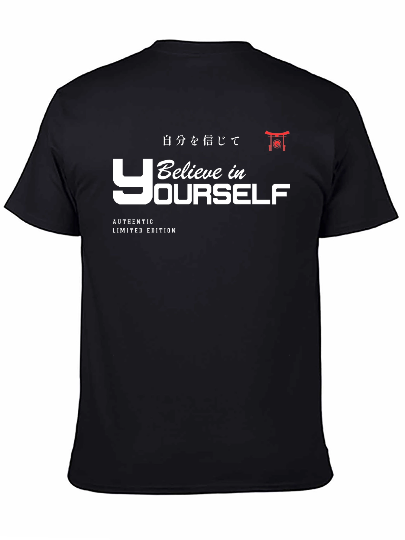Black Believe In Yourself Graphic T-Shirt - Black view 4