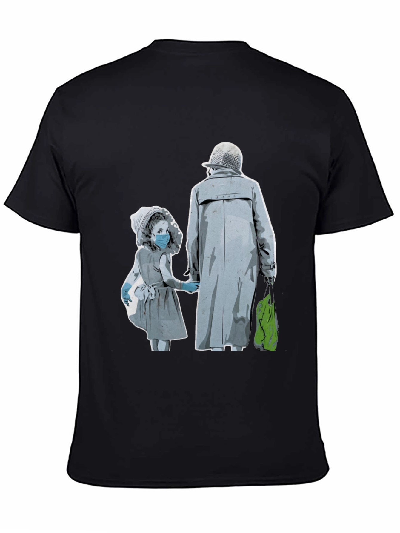 Black Artistic Graphic Tee - Masked Kids view 4