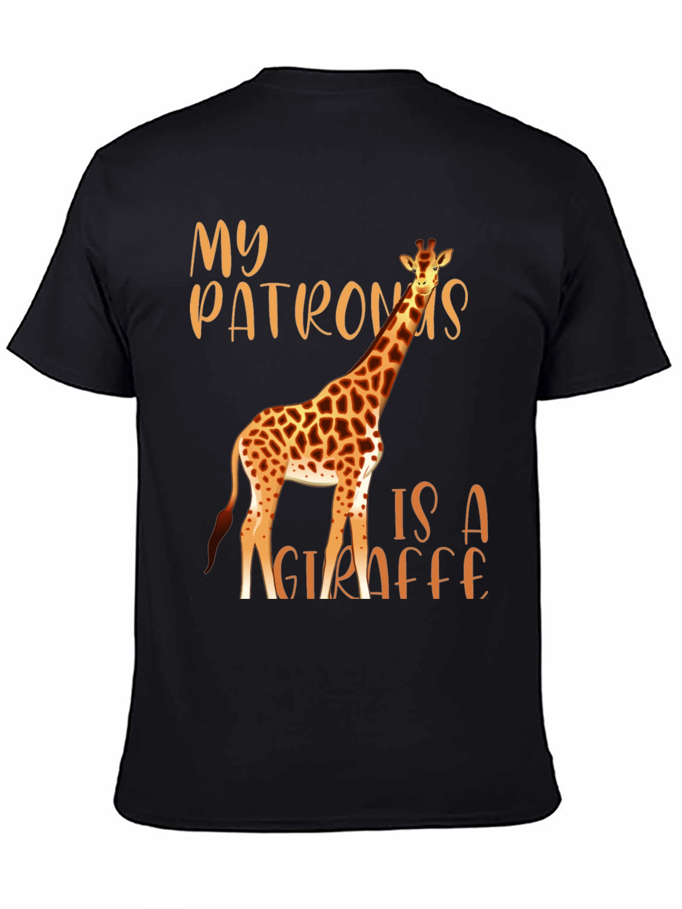 Black My Patronus Is A Giraffe T-Shirt view 4