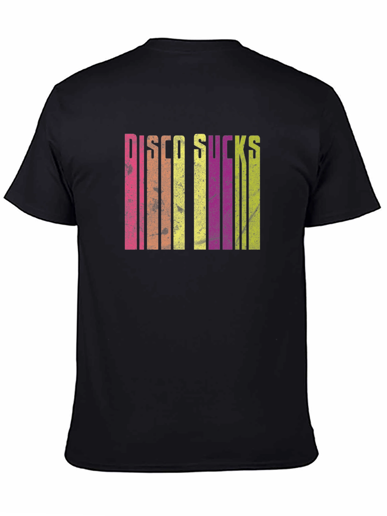 Black Disco Sucks Retro T-Shirt view 4