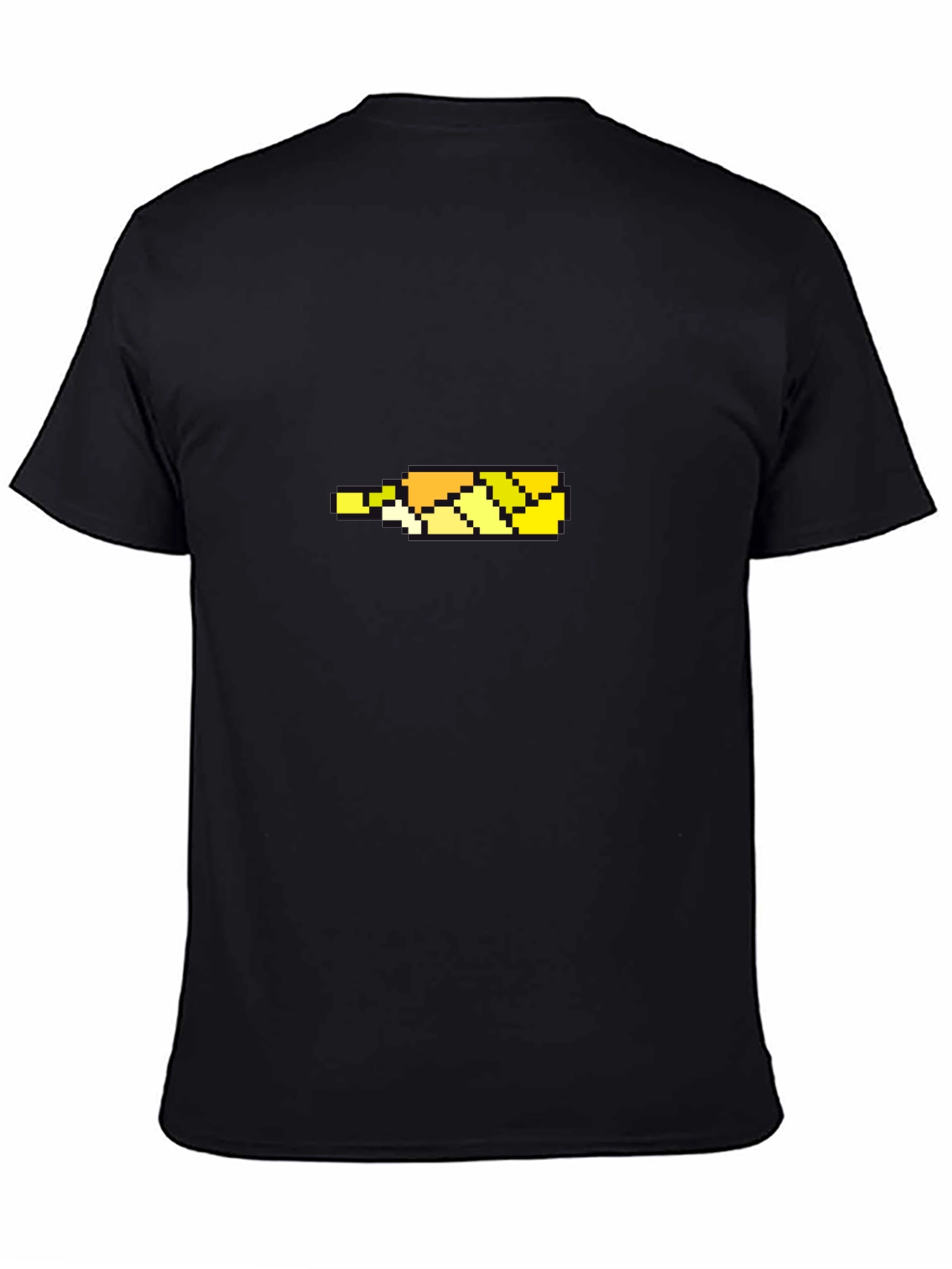 Black Pixel Art Graphic Tee - Retro Style view 4