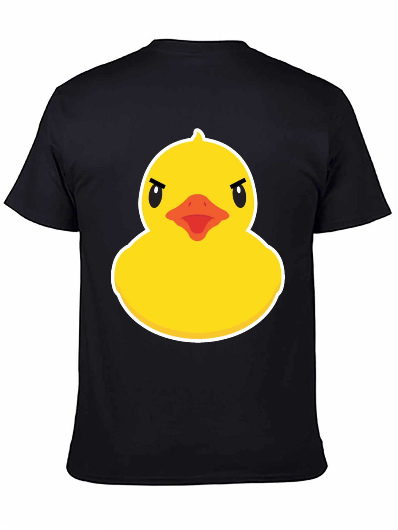 Black Angry Duck Graphic T-Shirt - Unique Design view 4