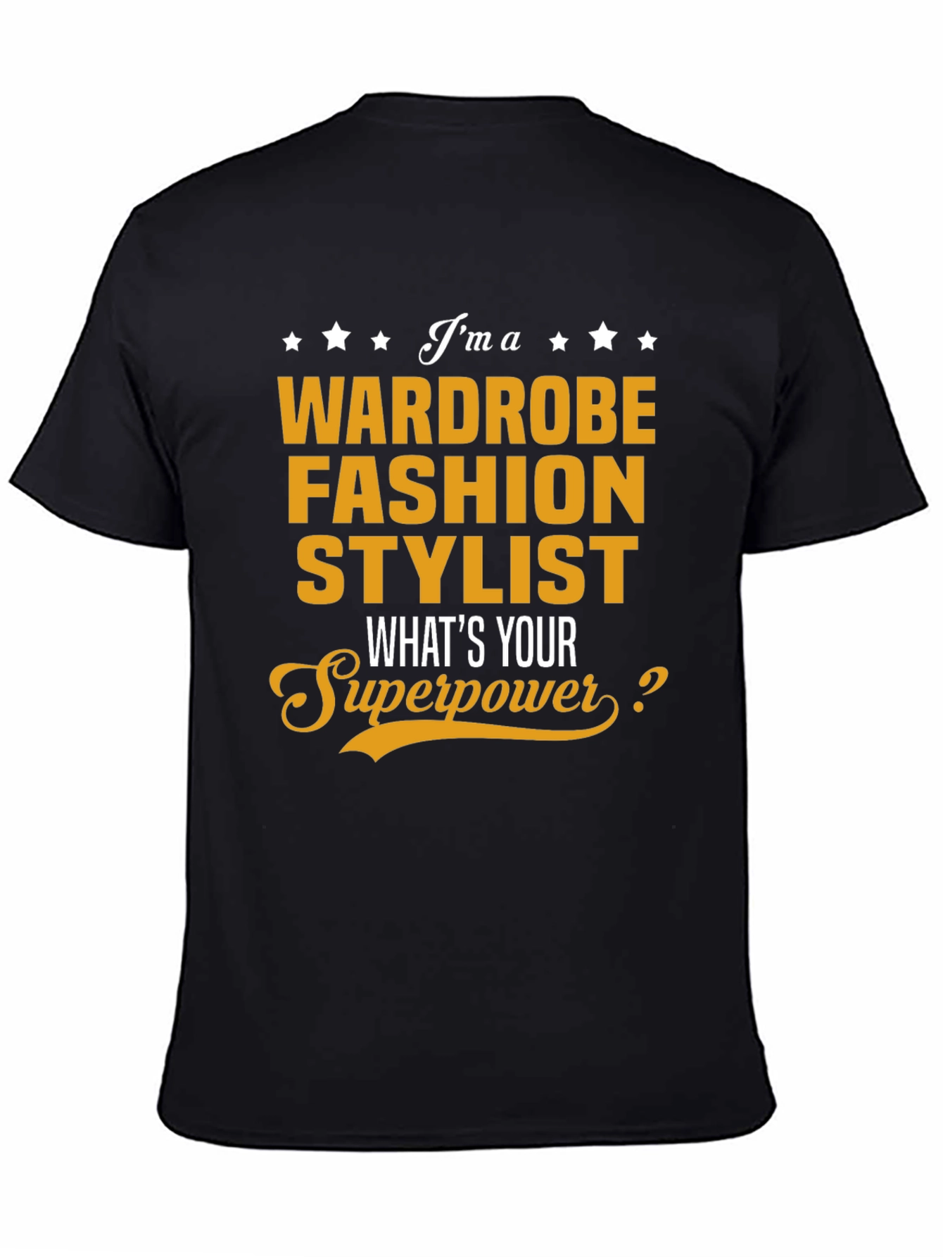 Black Wardrobe Fashion Stylist Superpower T-Shirt view 4