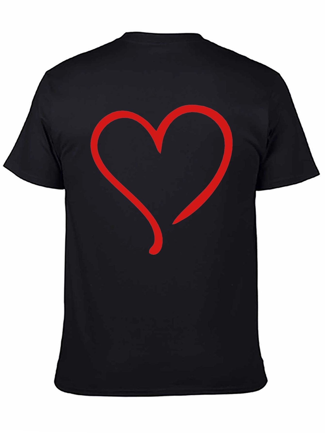 Black Heart Graphic Black T-Shirt - Casual Style view 4