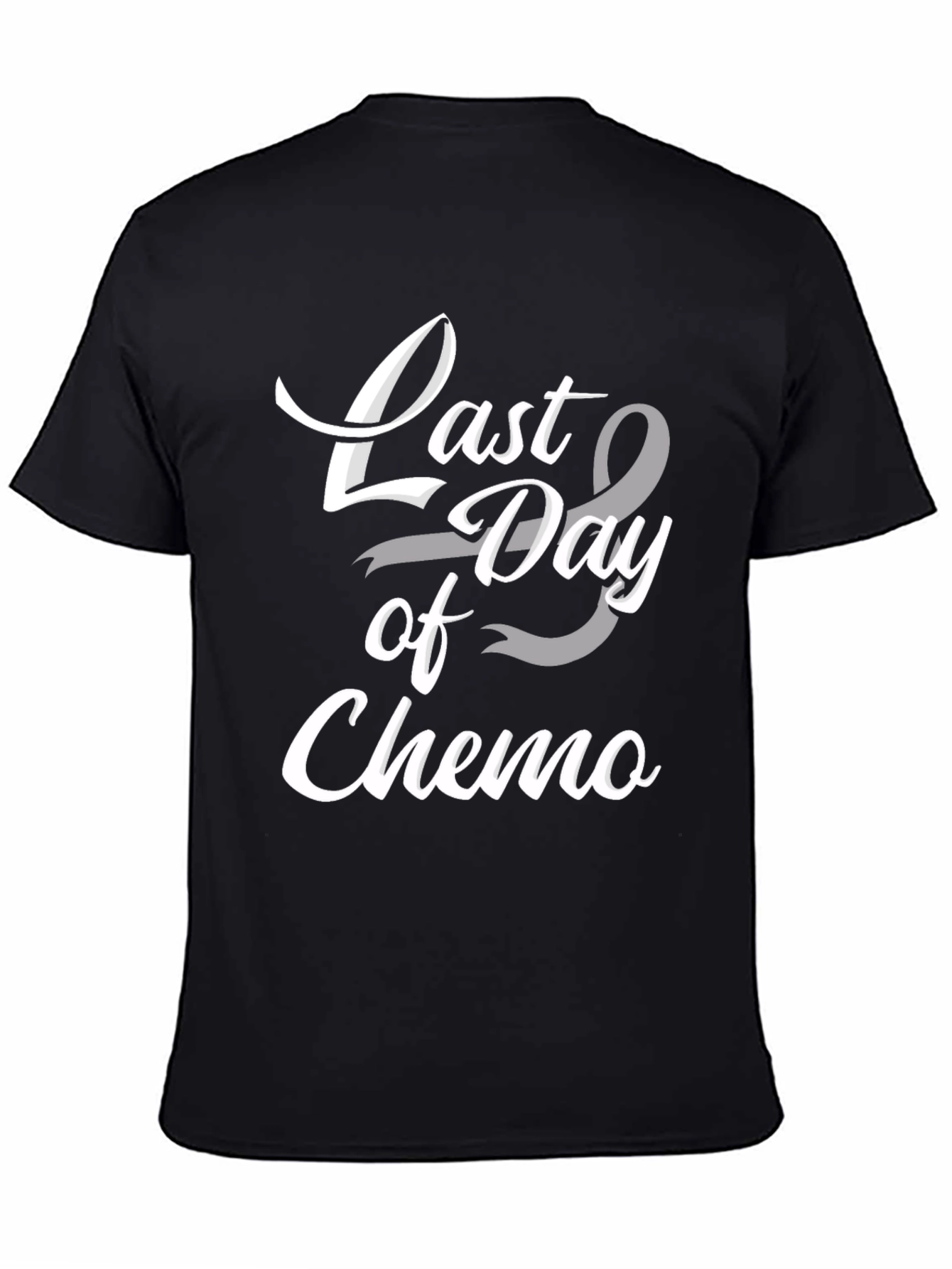 Black Last Day of Chemo Awareness T-Shirt view 4