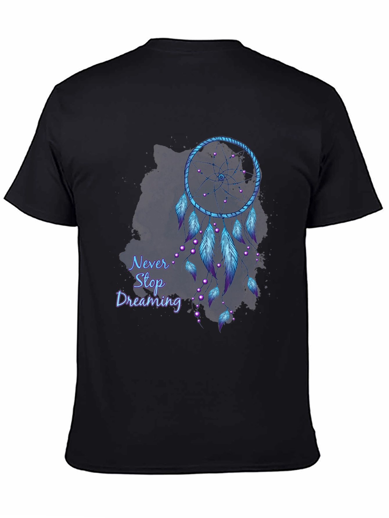 Black Dreamcatcher Graphic Tee - Never Stop Dreaming Shirt view 4