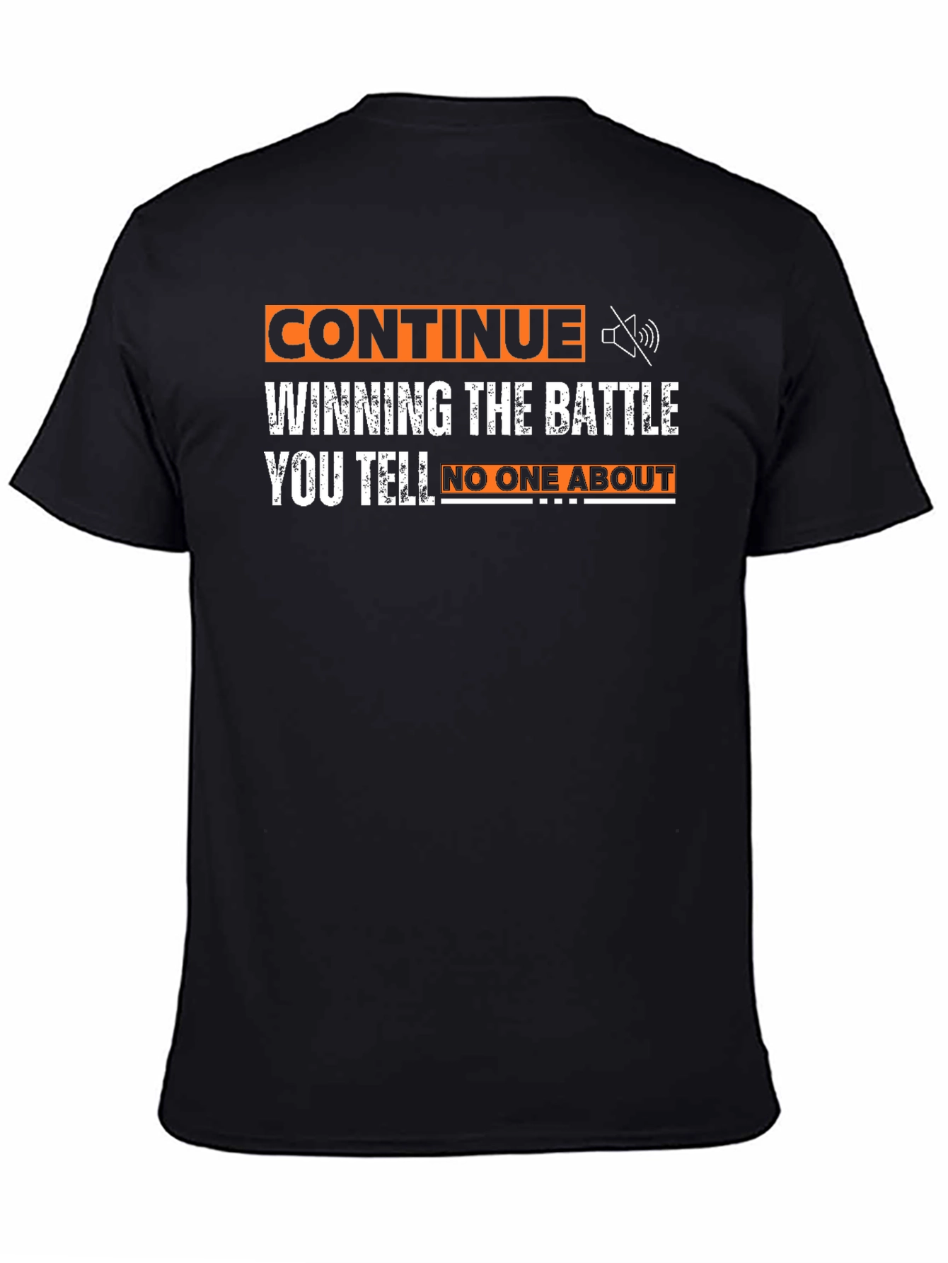 Black Continue Winning T-Shirt - Motivational Graphic Tee view 4