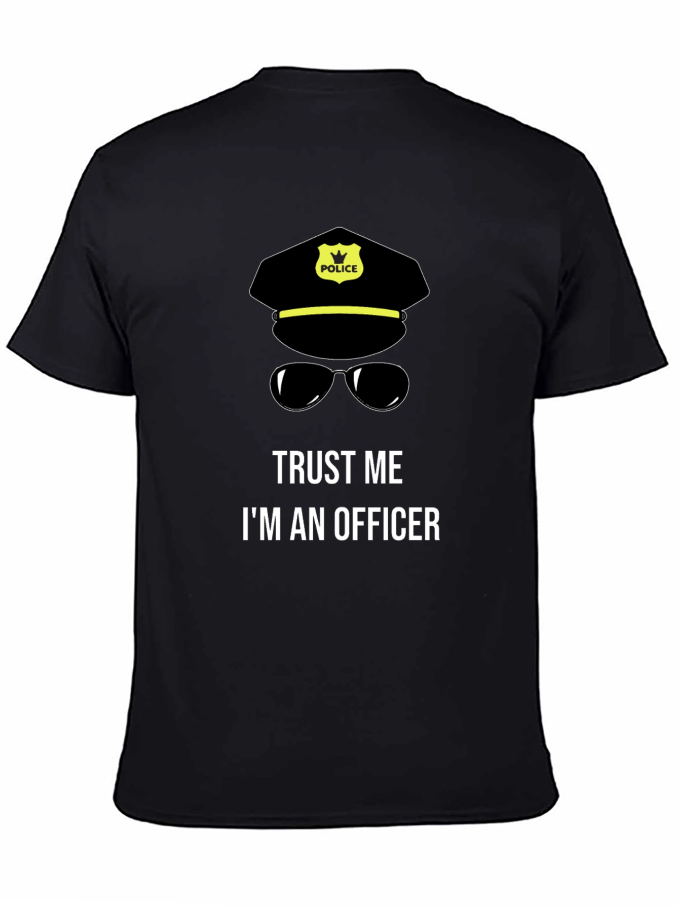 Black Trust Me I'm an Officer T-Shirt view 4