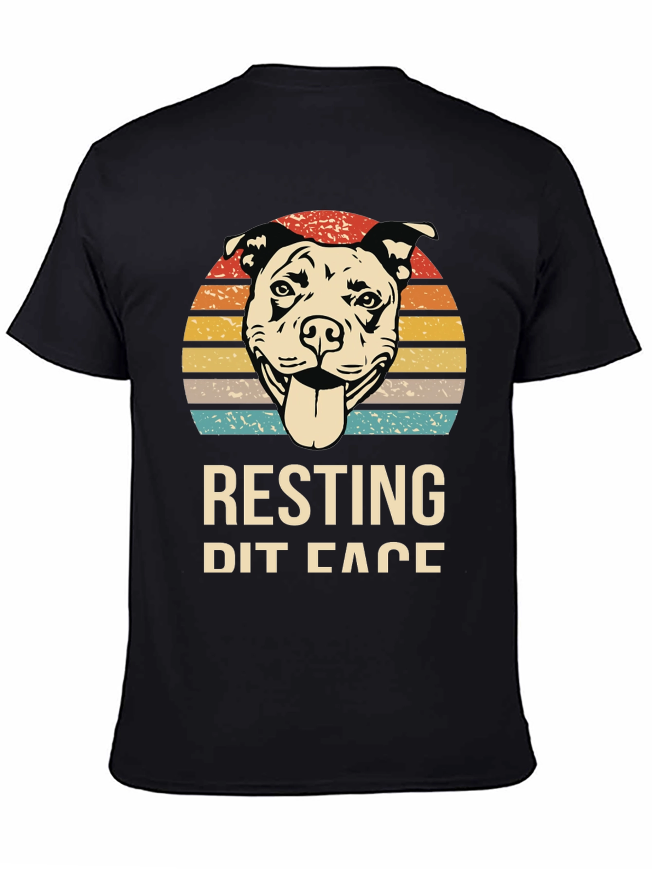 Black Resting Pit Face Graphic Tee view 4