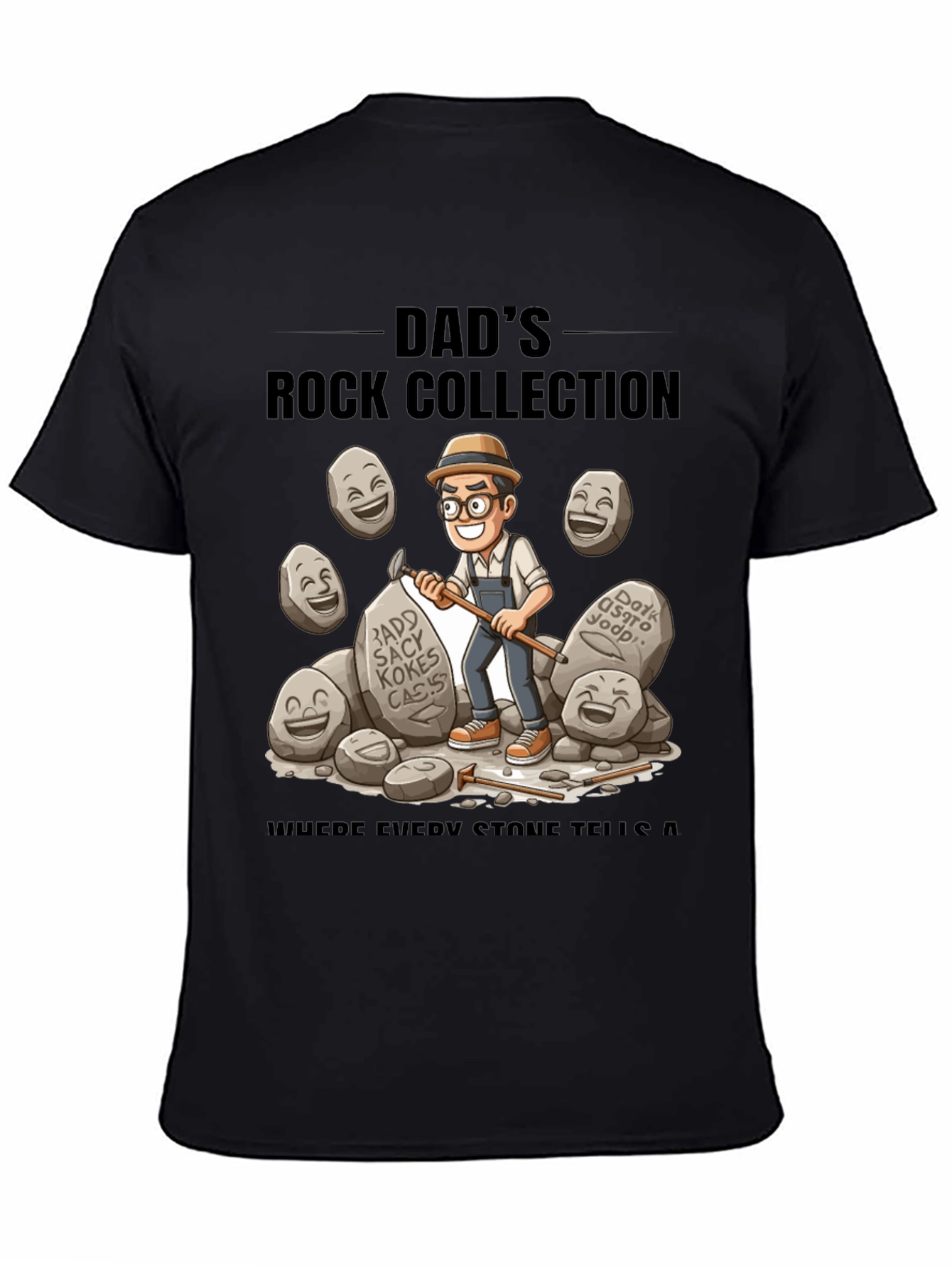 Black Dad's Rock Collection Graphic Tee view 4